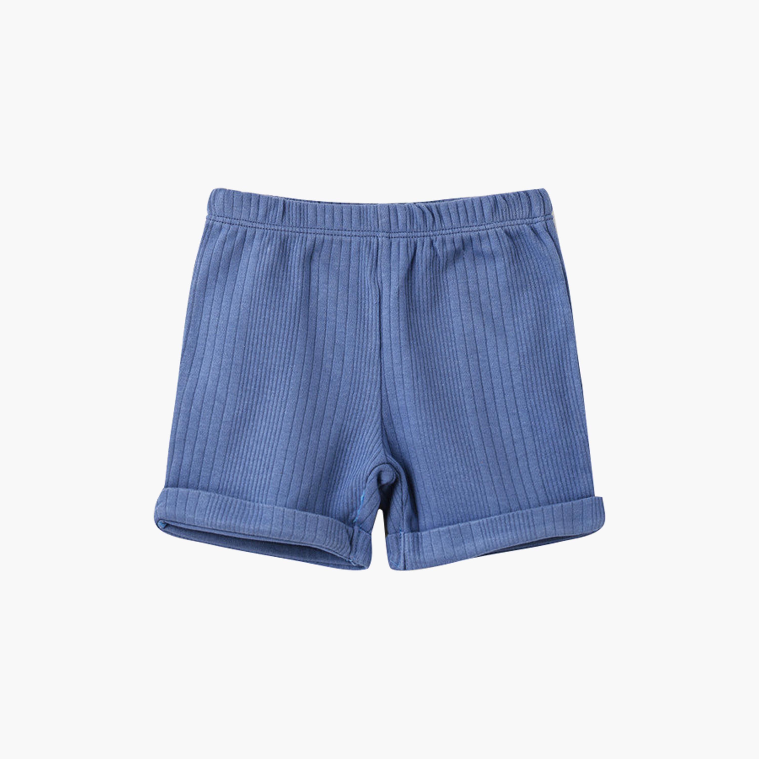 UniqKidz Cotton Textured Elasticated Knit Shorts-baby-boys-clothing-bottoms-shorts-image-1