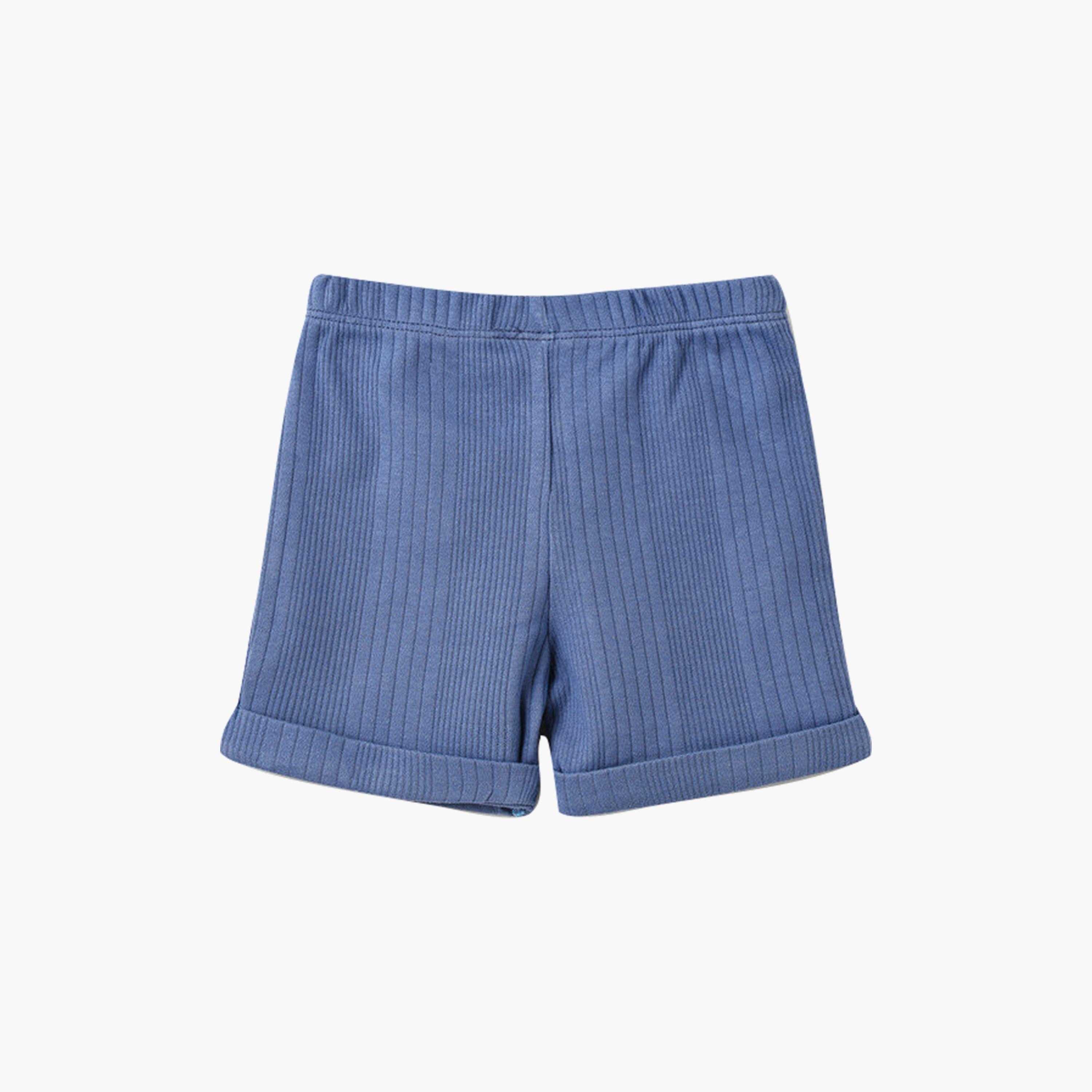 UniqKidz Cotton Textured Elasticated Knit Shorts-baby-boys-clothing-bottoms-shorts-image-2