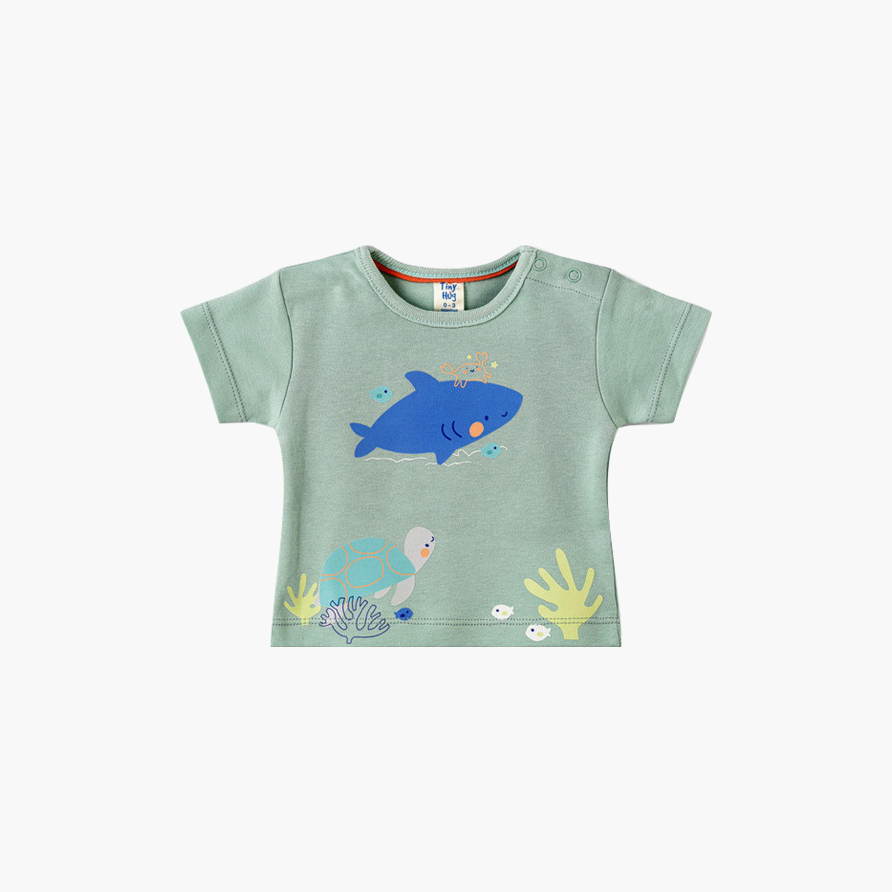 UniqKidz Cotton Short Sleeves Fish Printed T- Shirt-baby-boys-clothing-tshirtsandpolos-image-1