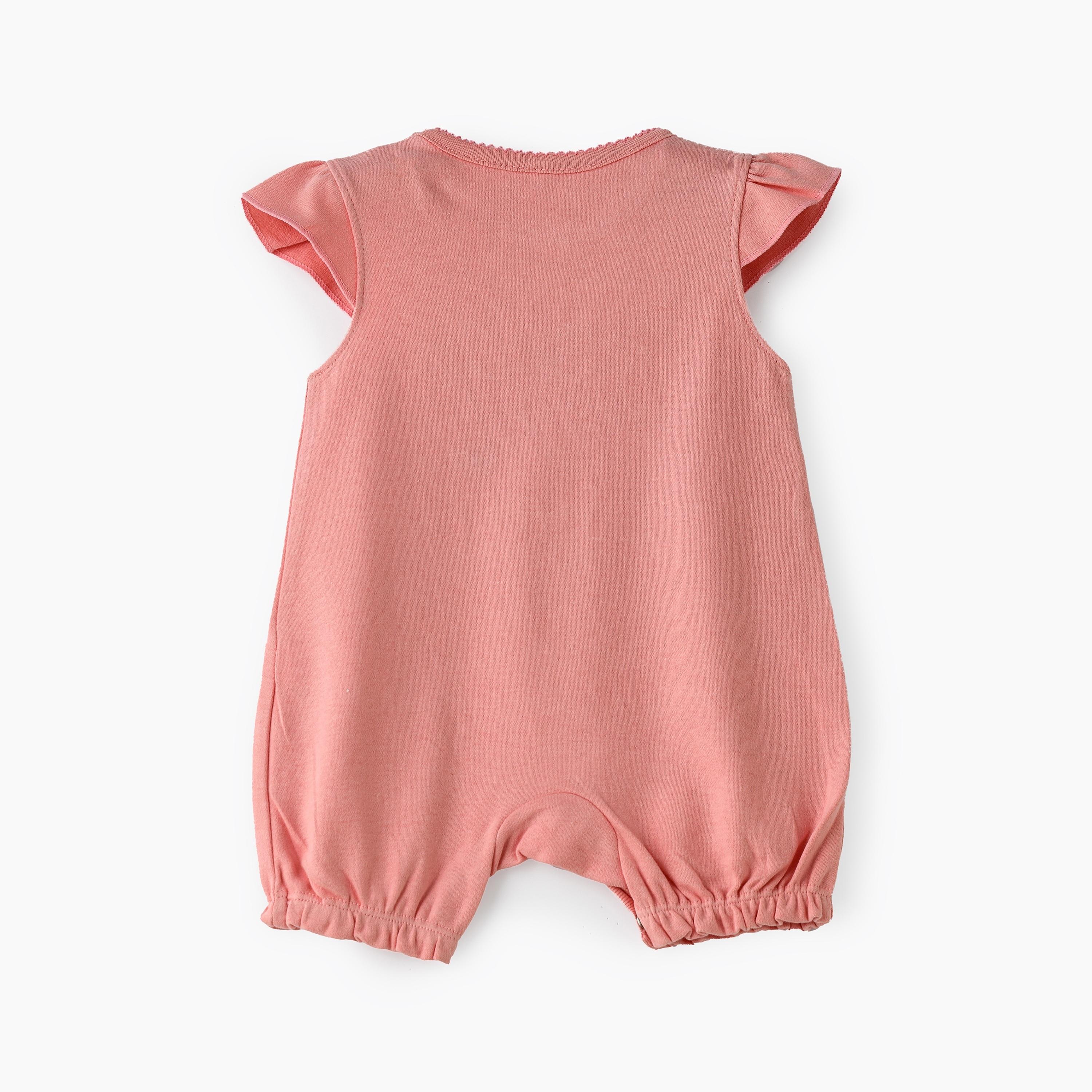 UniqKidz Floral Printed Cap Sleeves Romper-baby-girls-clothing-rompers-image-2