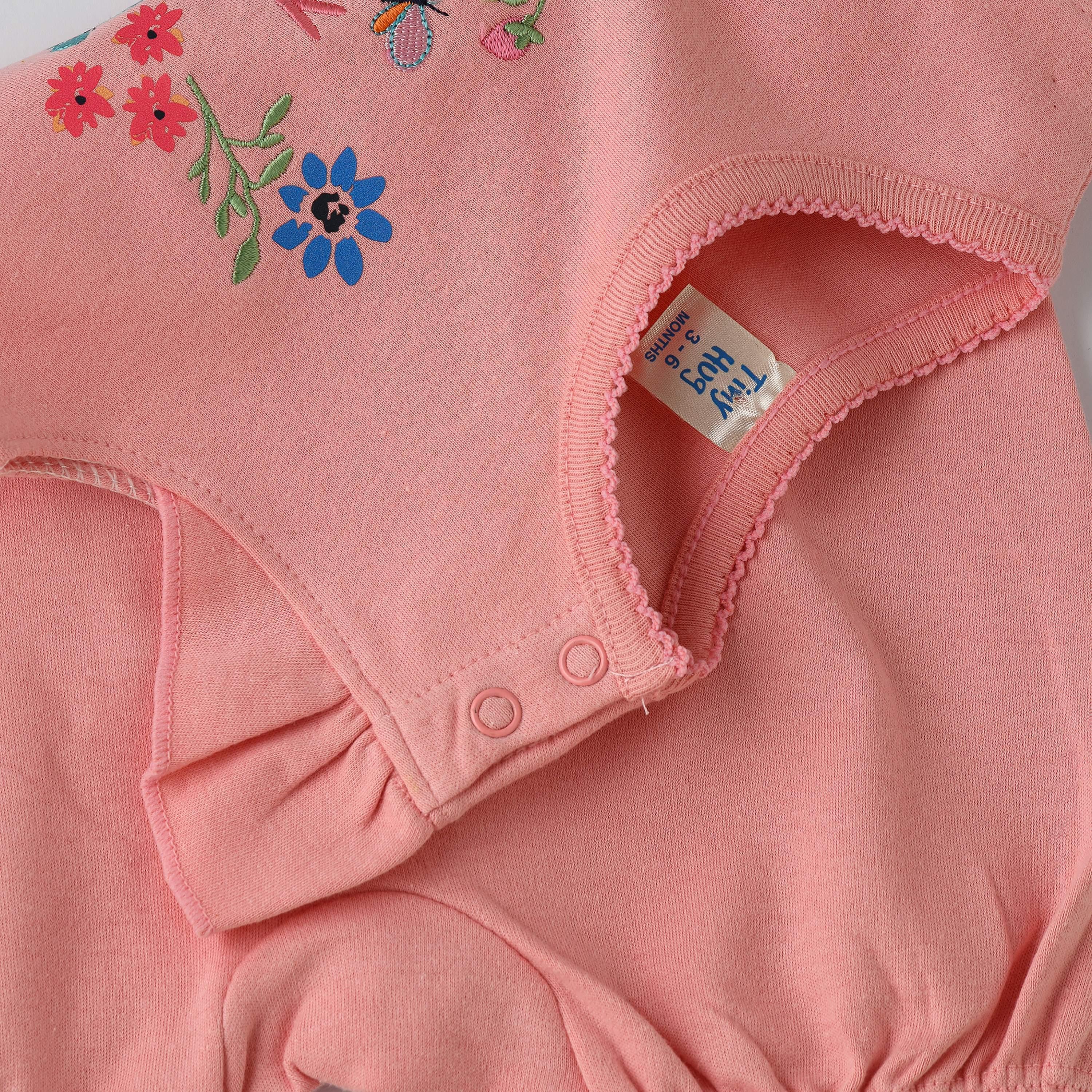 UniqKidz Floral Printed Cap Sleeves Romper-baby-girls-clothing-rompers-image-4