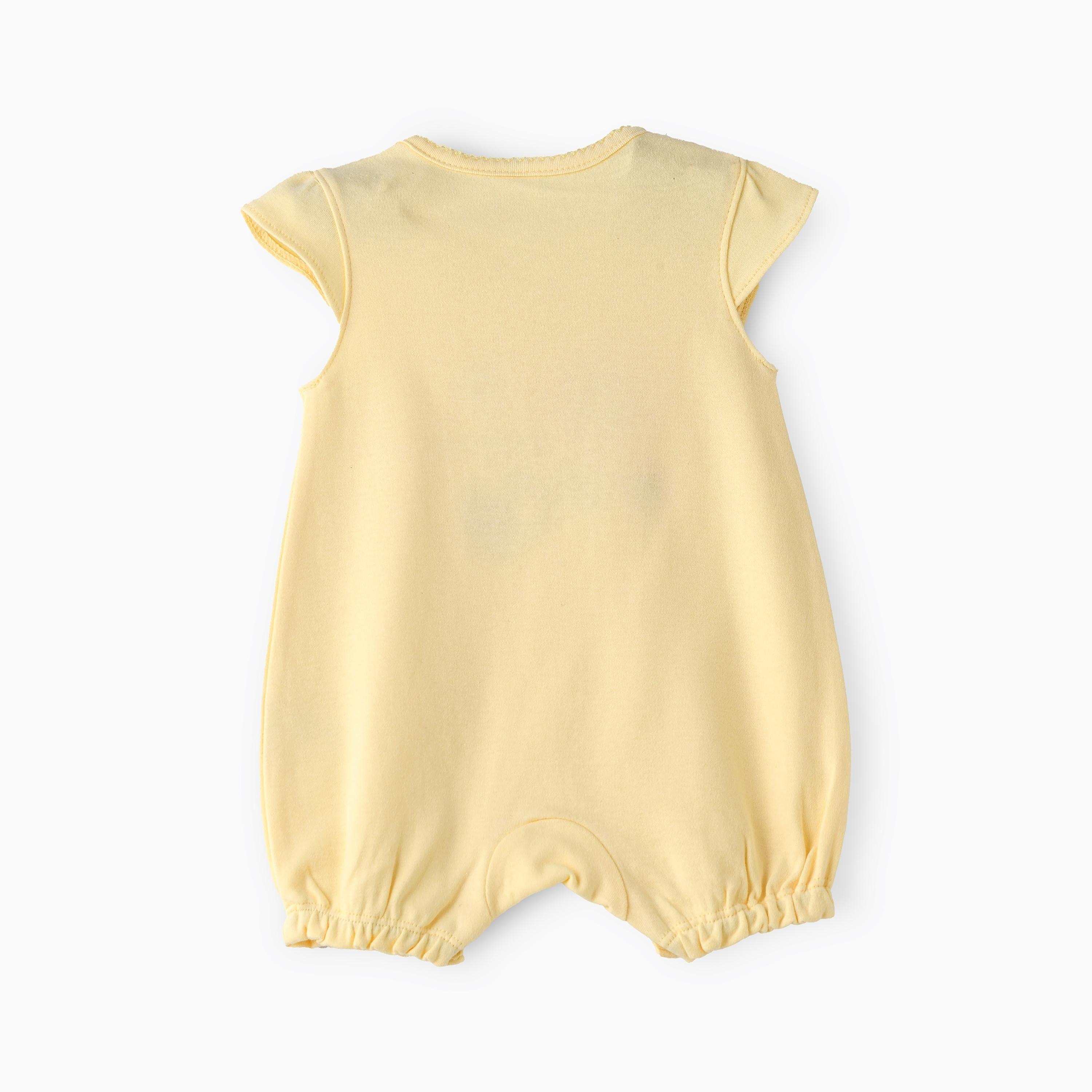 UniqKidz Floral Printed Cap Sleeves Romper-baby-girls-clothing-rompers-image-2