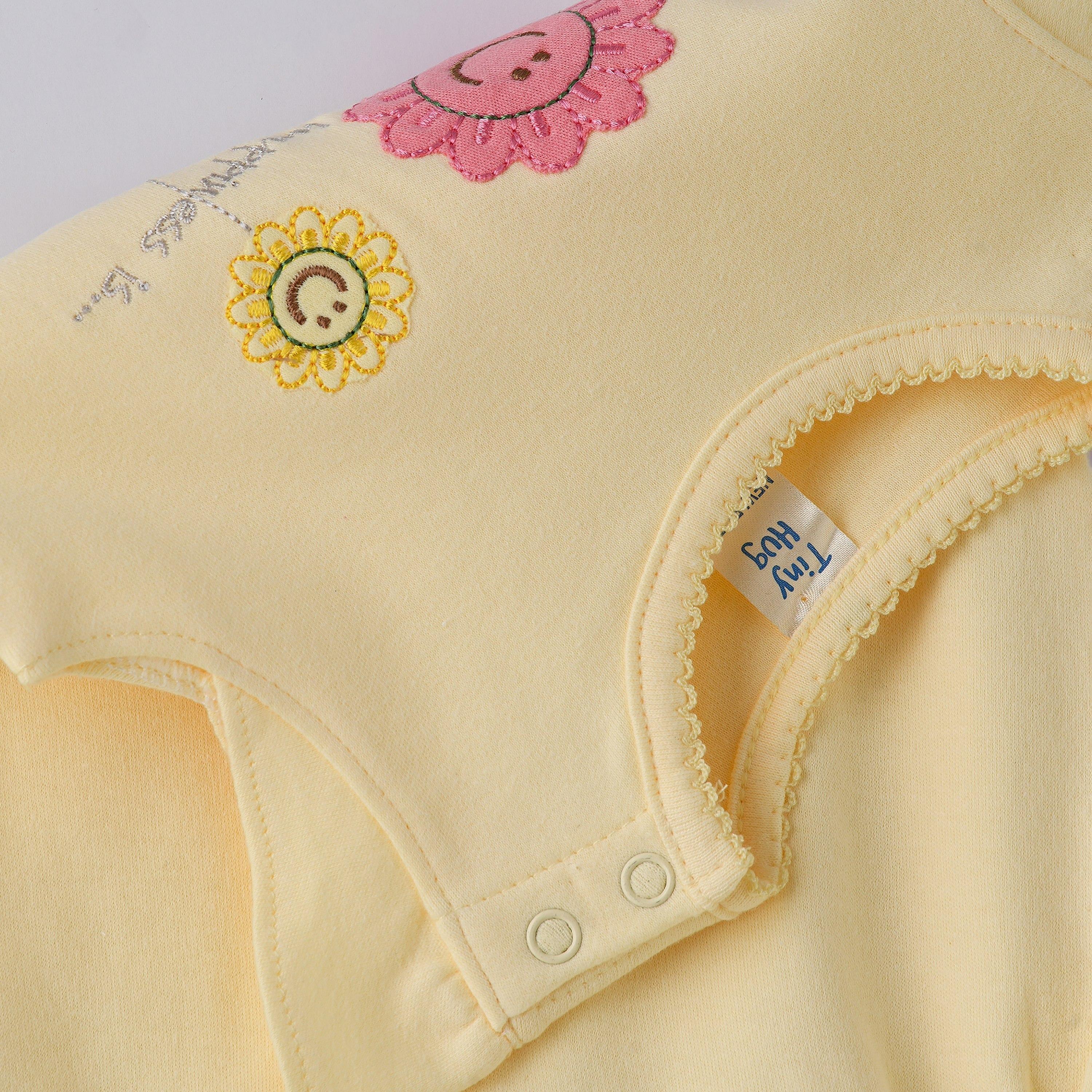 UniqKidz Floral Printed Cap Sleeves Romper-baby-girls-clothing-rompers-image-4