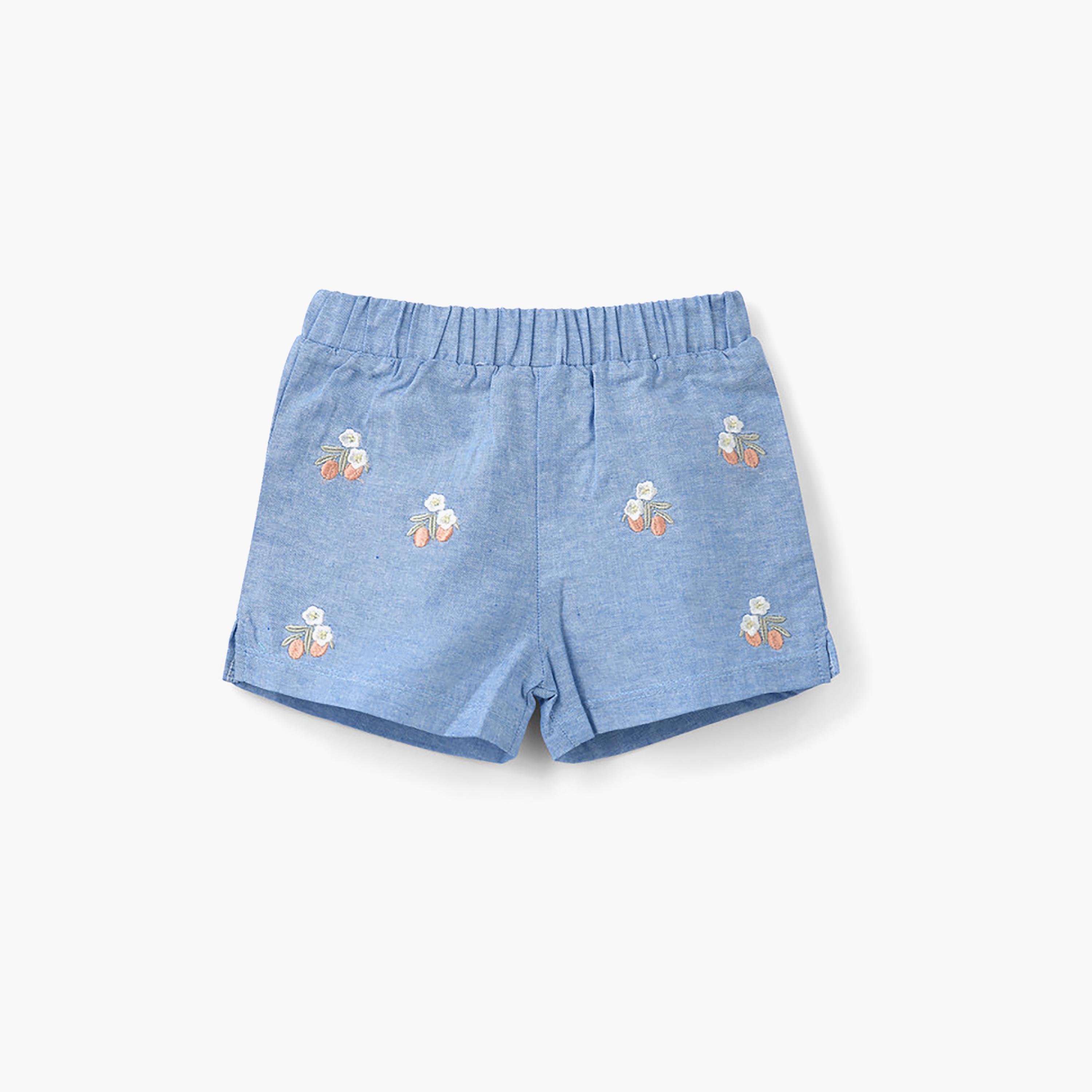 UniqKidz Elasticated Printed Shorts-baby-girls-clothing-bottoms-shorts-image-1