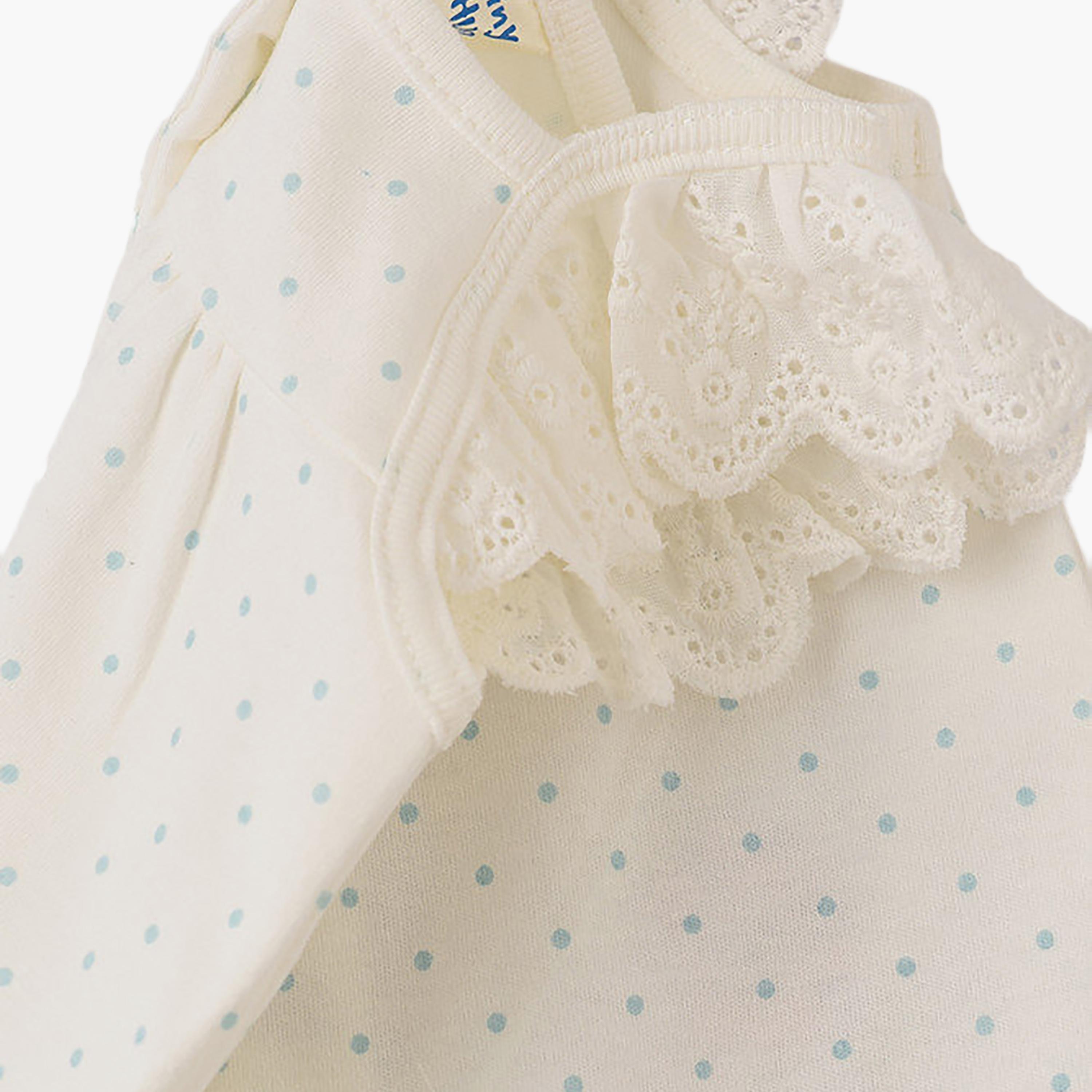 UniqKidz Cotton Flowers Embroidered Rompers-baby-girls-clothing-rompers-image-3