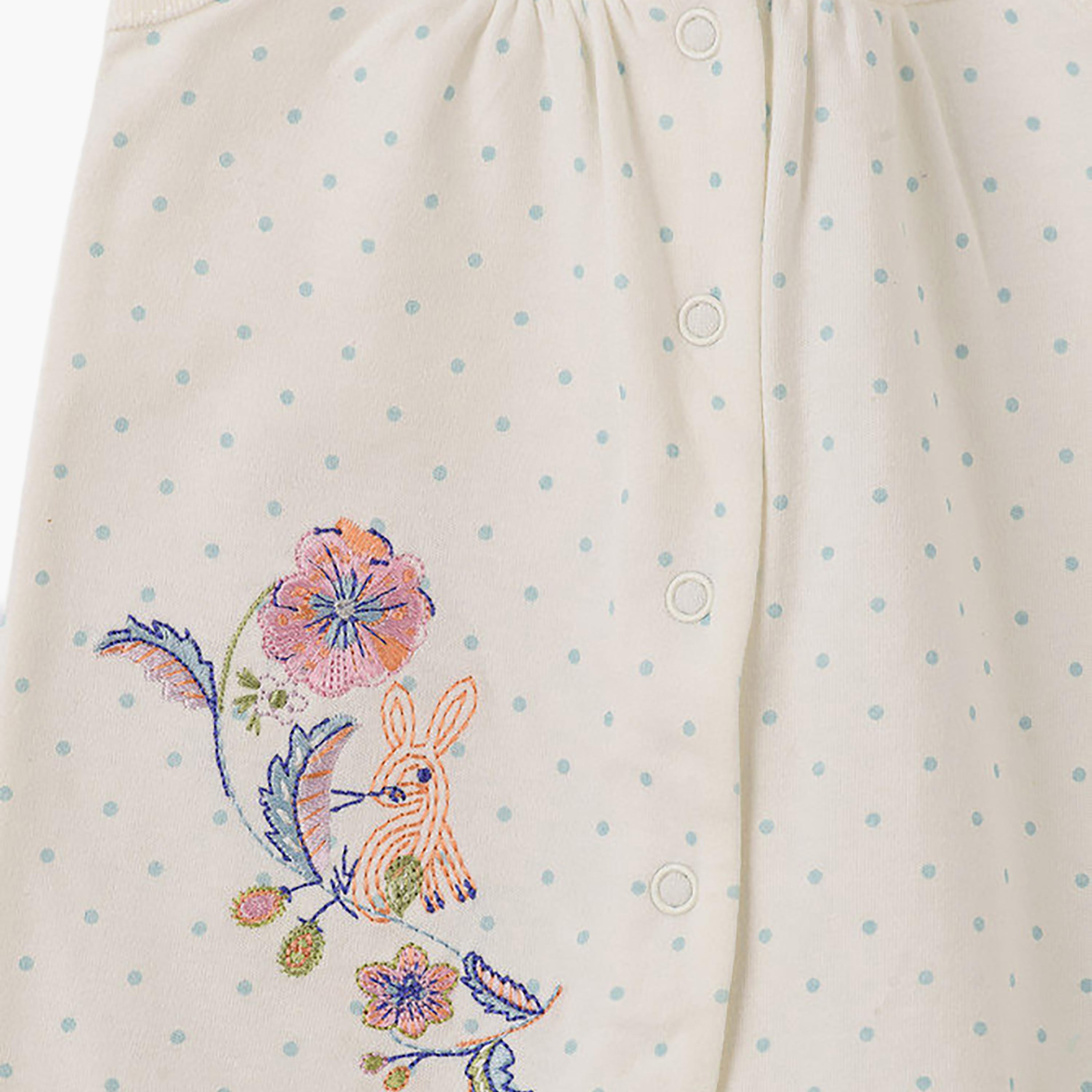 UniqKidz Cotton Flowers Embroidered Rompers-baby-girls-clothing-rompers-image-4