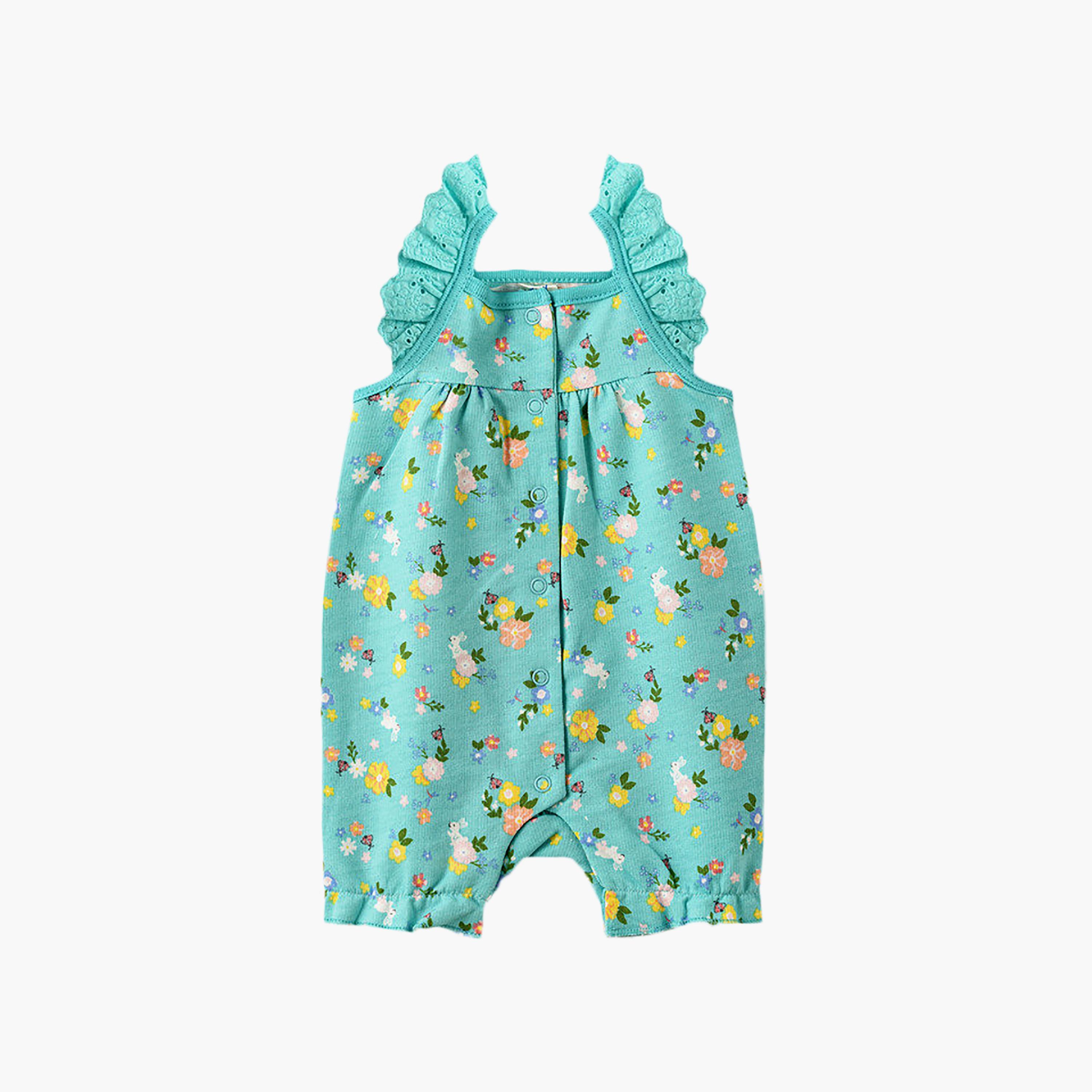 UniqKidz Cotton Floral Rompers-baby-girls-clothing-rompers-image-1