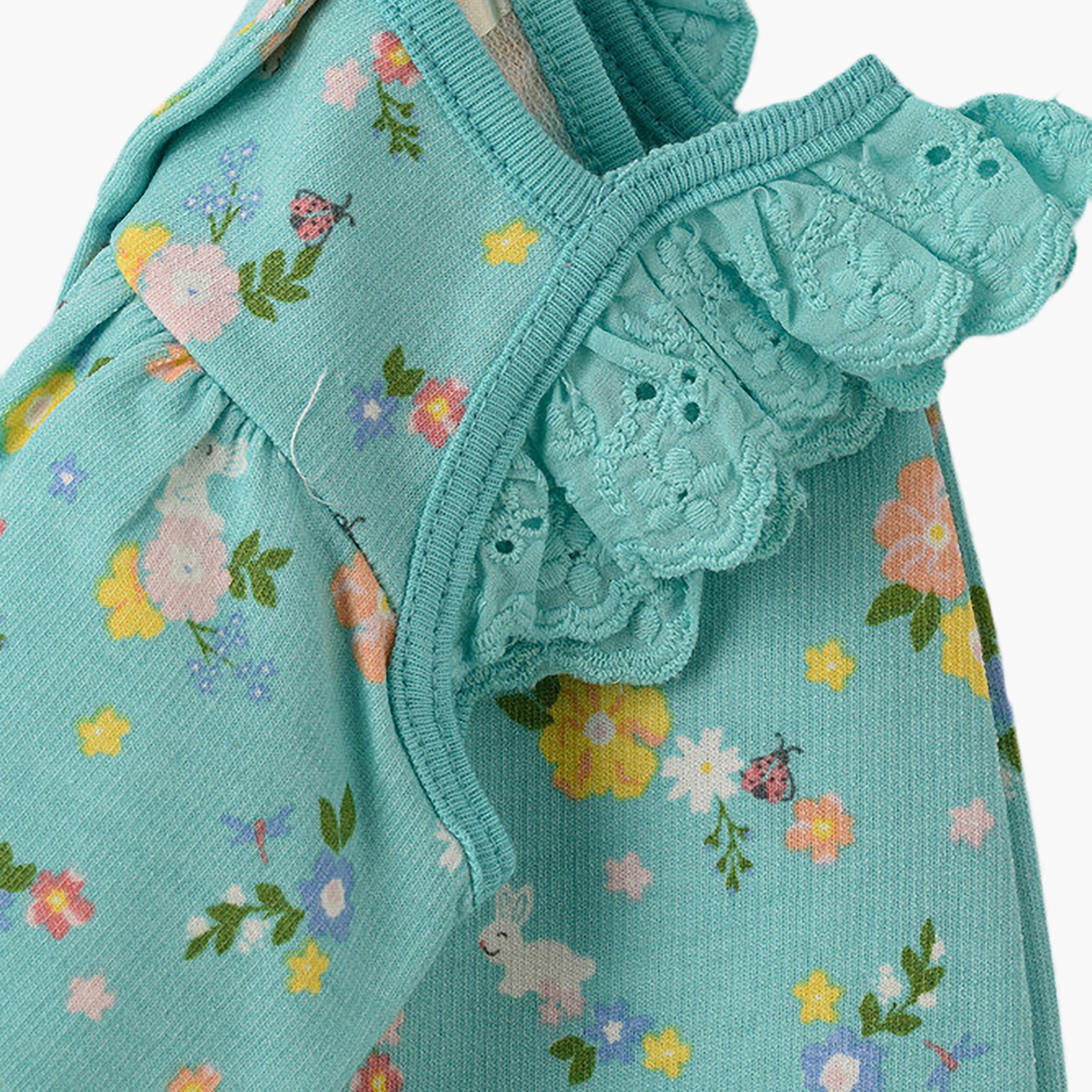 UniqKidz Cotton Floral Rompers-baby-girls-clothing-rompers-image-3