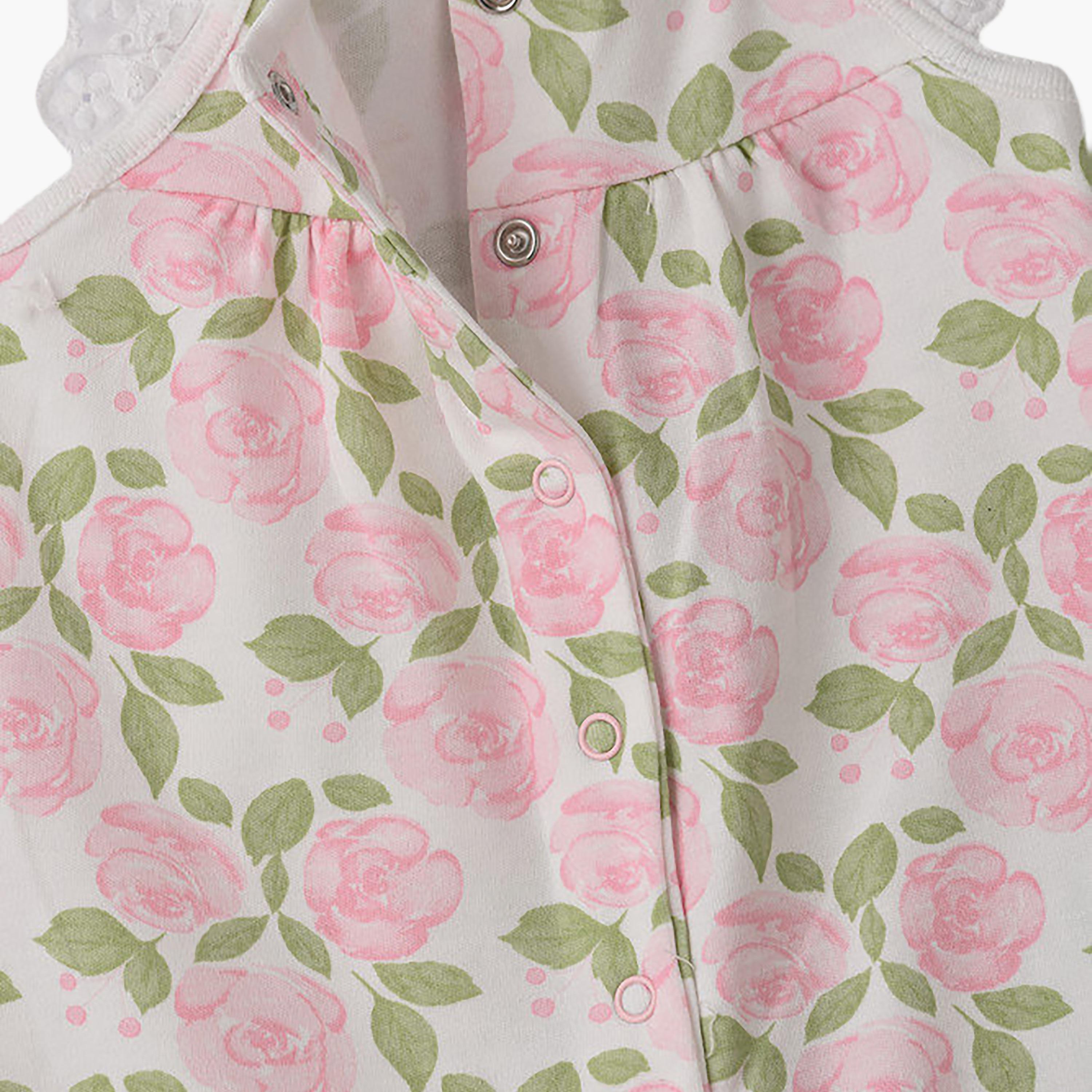UniqKidz Cotton Floral Rompers-baby-girls-clothing-rompers-image-3