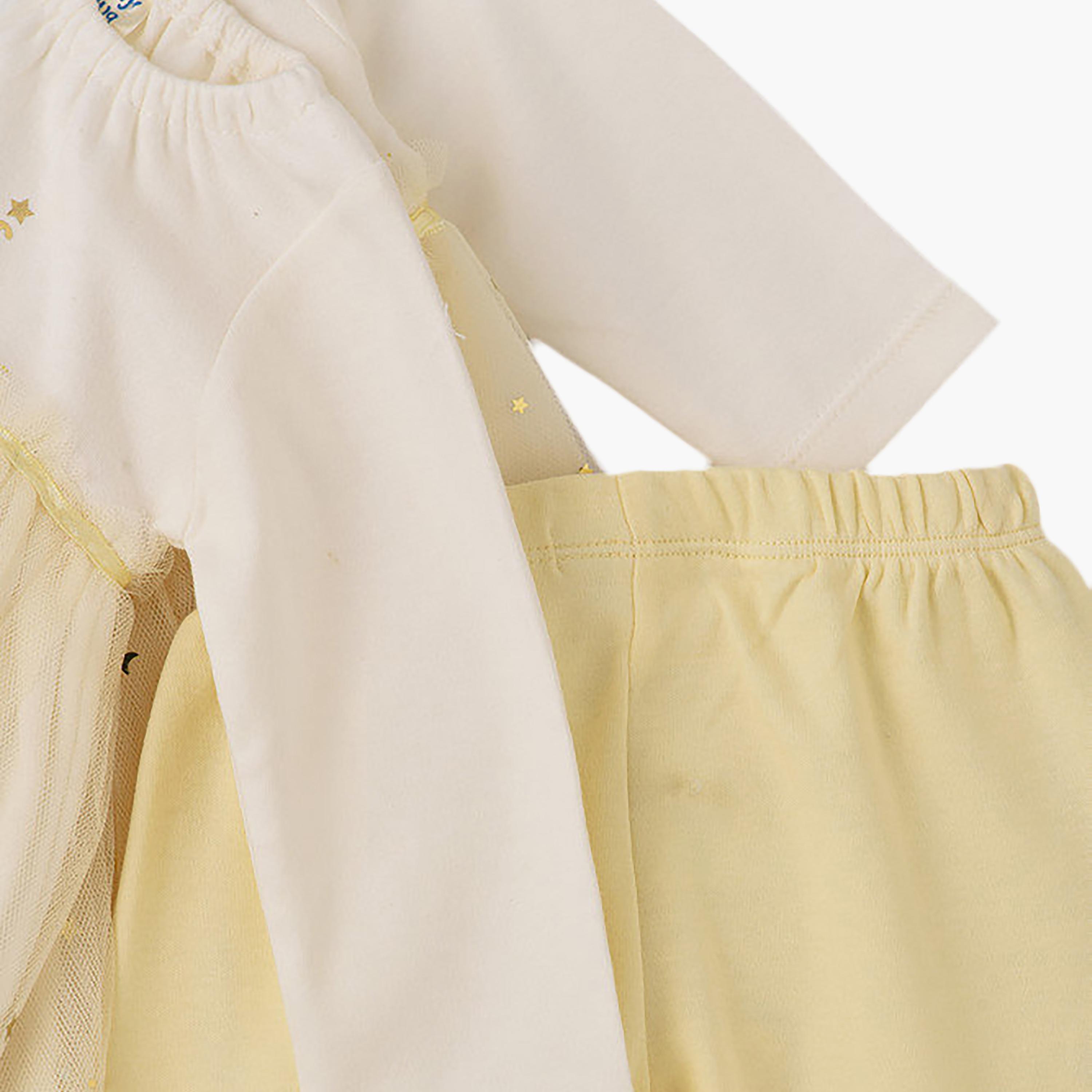 UniqKidz 2-Piece Cotton Embroidered Dress & Pant Set-baby-girls-clothing-setsandcoords-image-3