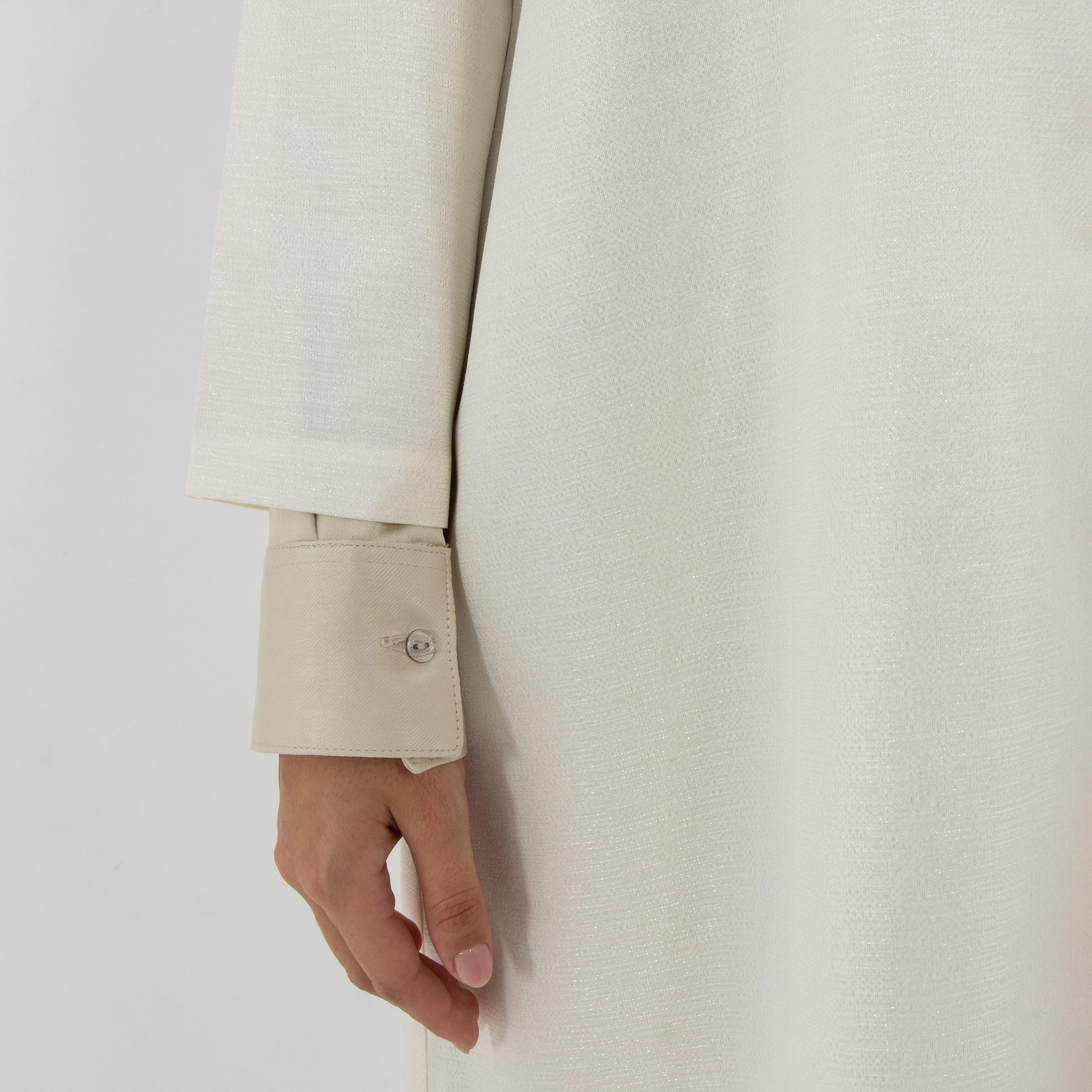 عباية نسائية بقصة فضفاضة (Floowy) قماش تافتا - كريمي من 10 ديسمبر-women-arabicclothing-abayas-image-5