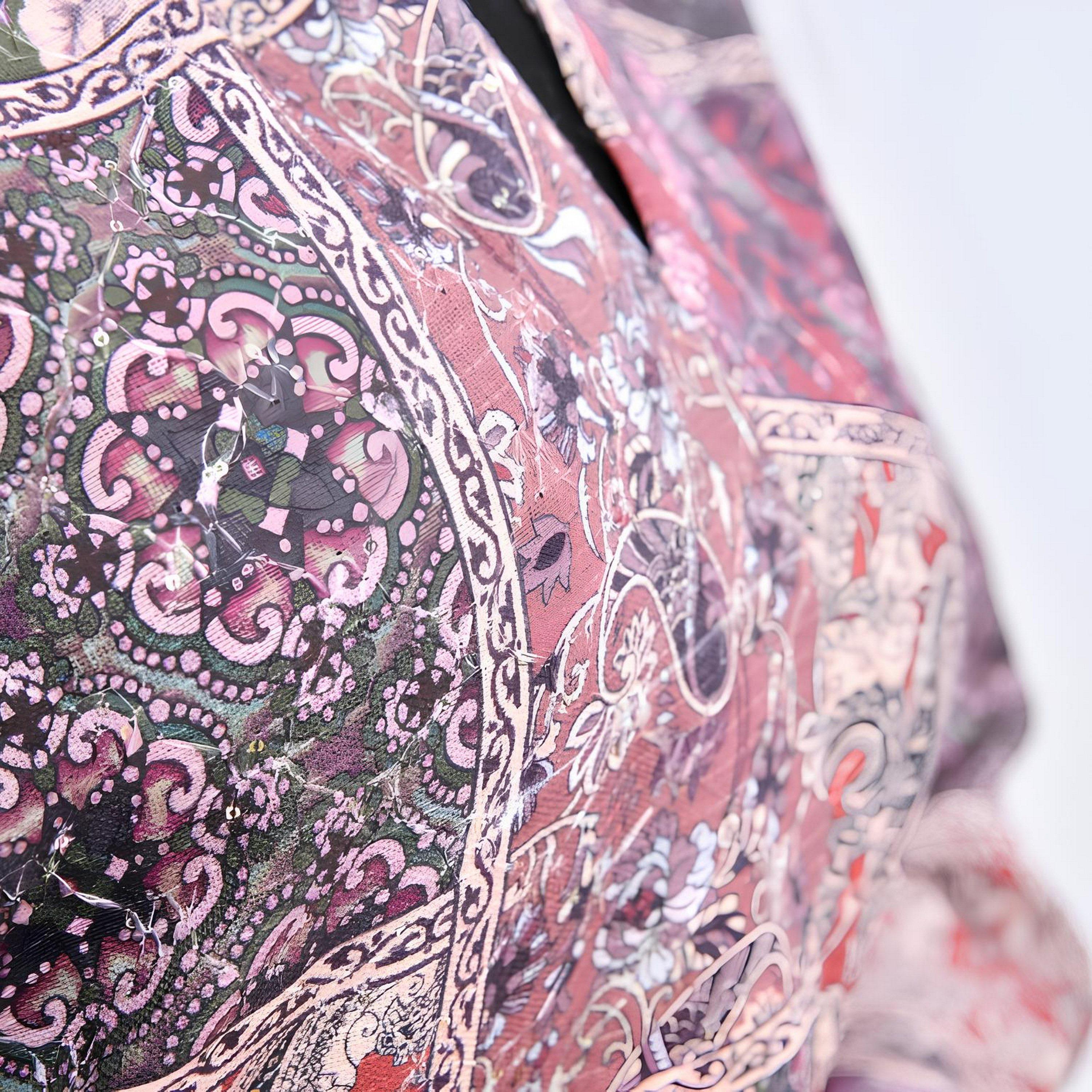 عباية قطن بطبعة "بيزلي" متعددة الألوان مع حجاب نسائية - من أويا عباية-women-arabicclothing-abayas-image-4