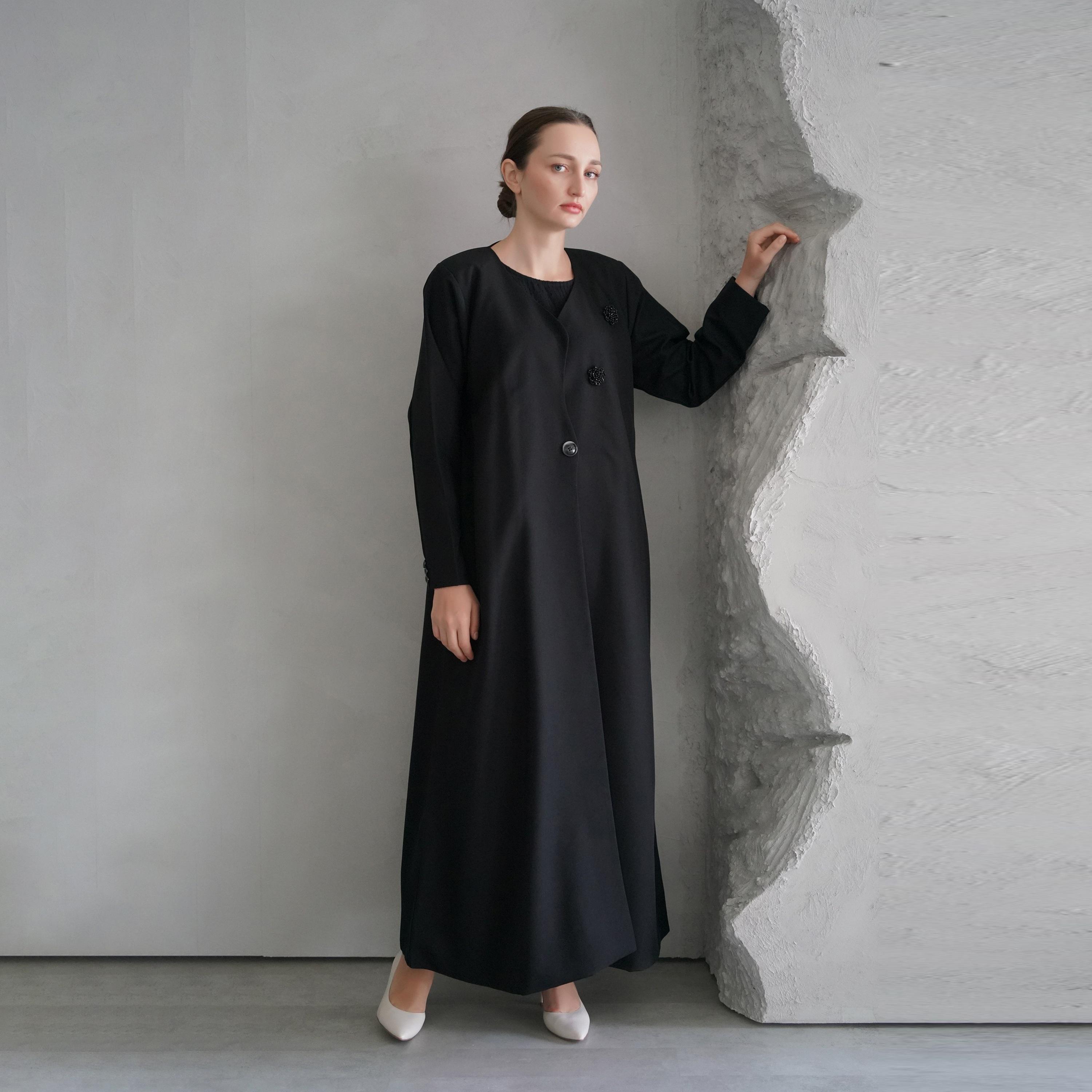 Oya Abaya Linen Women's Formal Semi-Cloche Abaya-women-arabicclothing-abayas-image-4