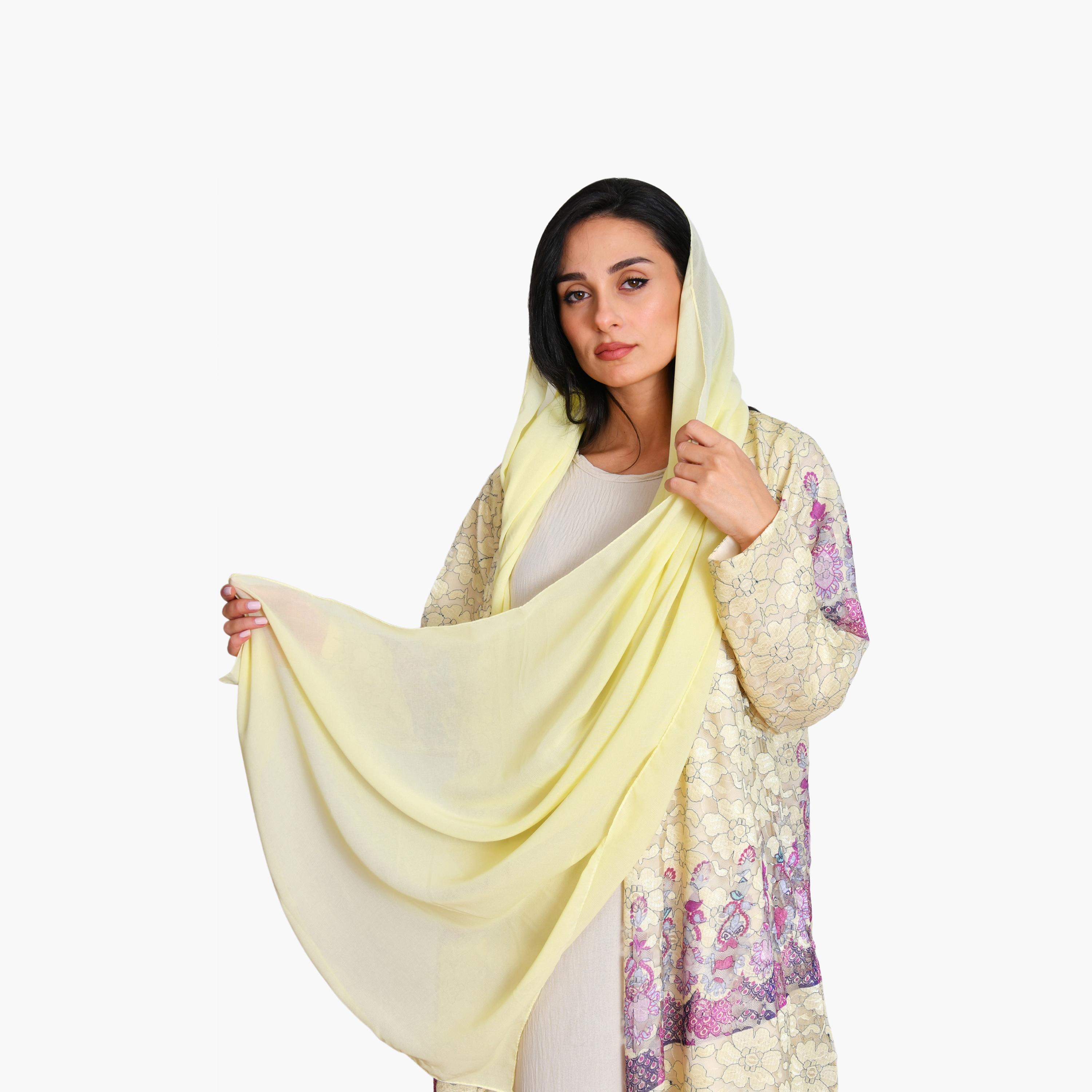 عباية نسائية سهرة مزينة بالدانتيل والكتان مع حجاب من أويا عباية-women-arabicclothing-abayas-image-2