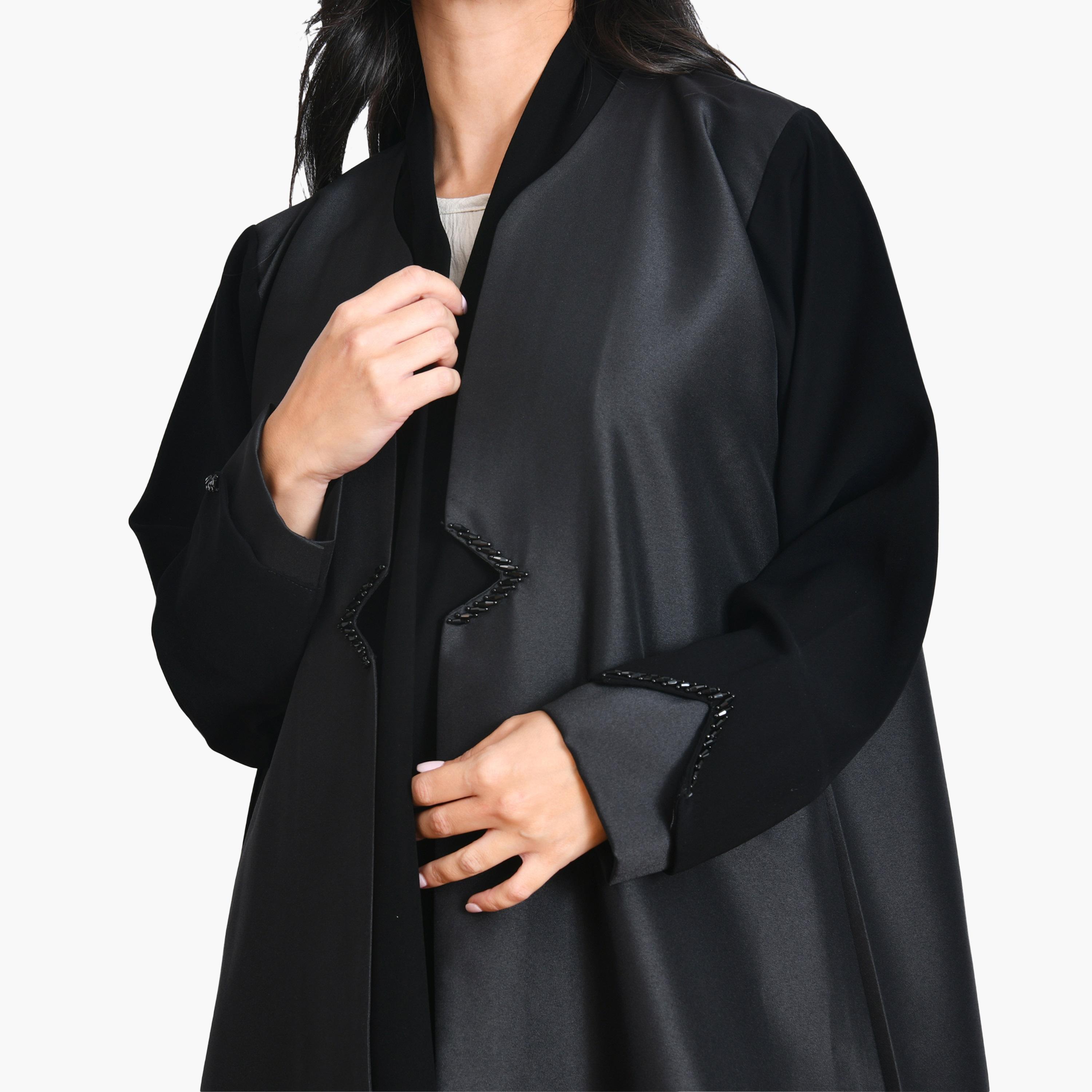 عباية سوداء من الكتان متعدد الألوان للنساء من أويا عباية-women-arabicclothing-abayas-image-3