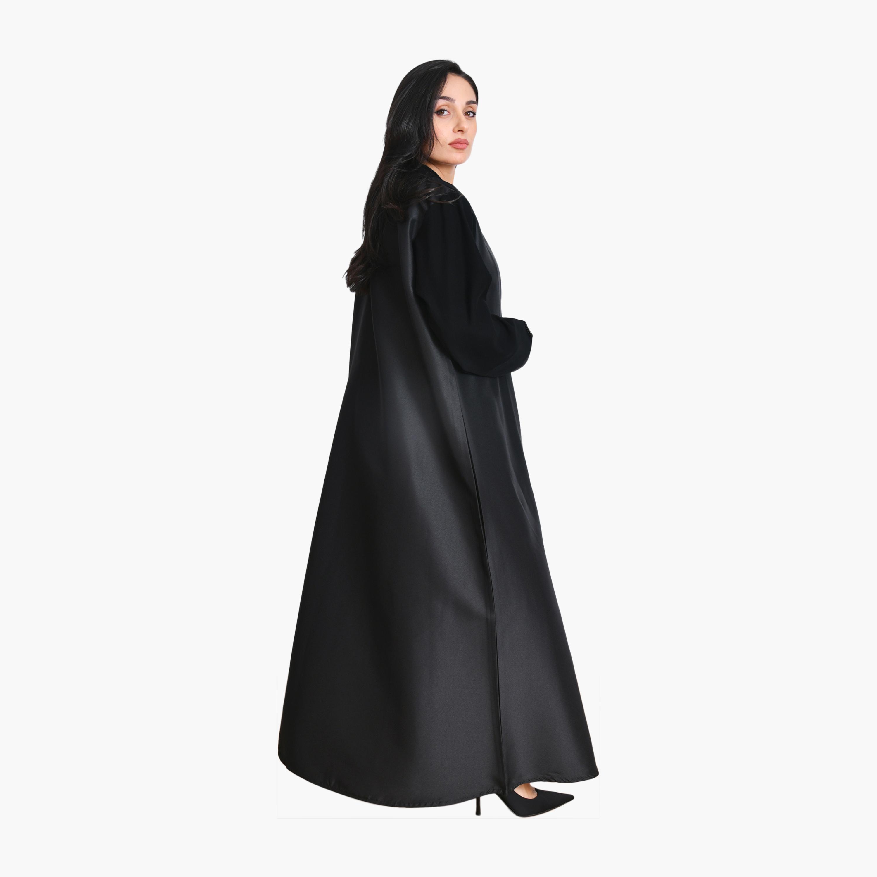 عباية سوداء من الكتان متعدد الألوان للنساء من أويا عباية-women-arabicclothing-abayas-image-4
