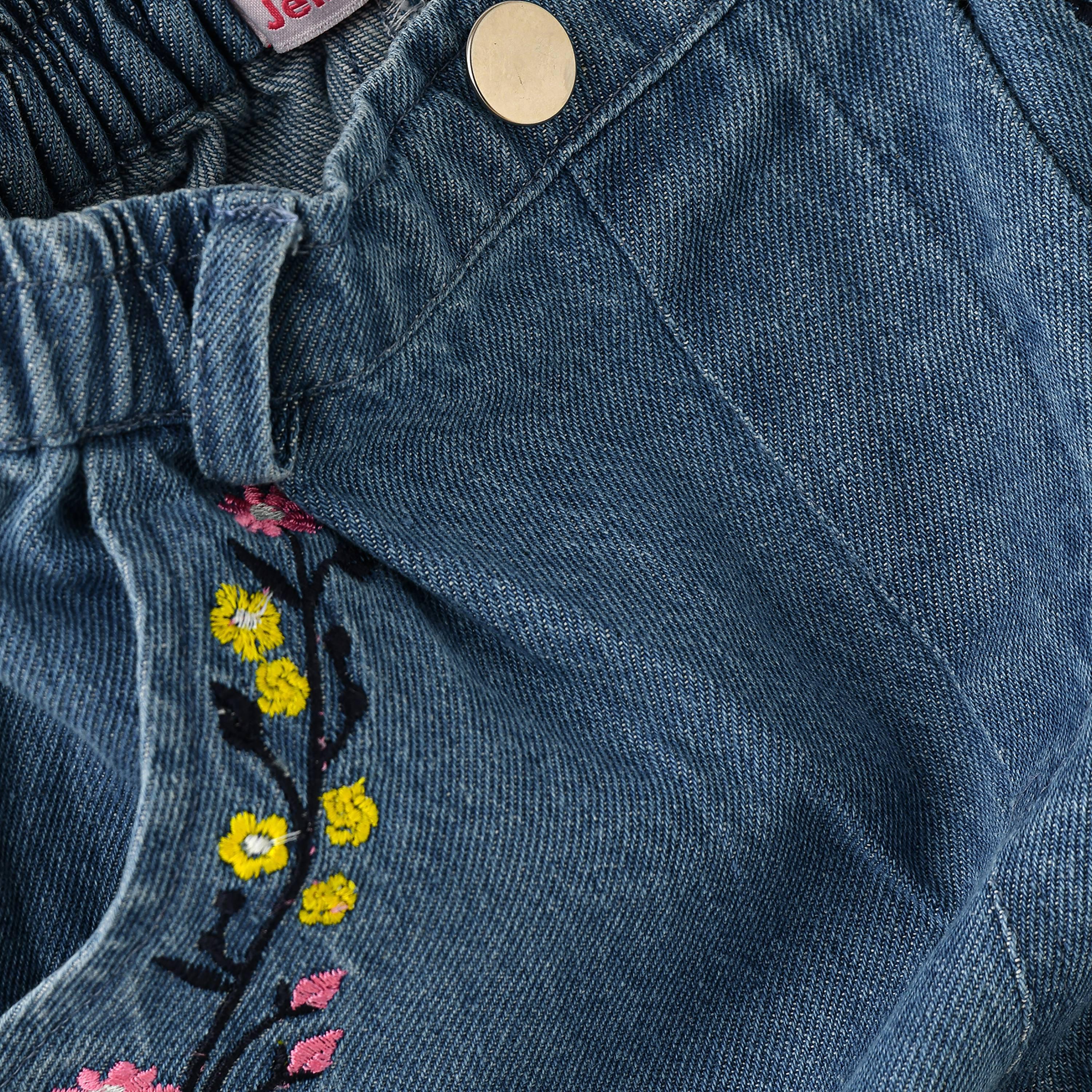 UniqKidz Embroidered Elasticated Jeans-baby-girls-clothing-bottoms-jeans-image-4