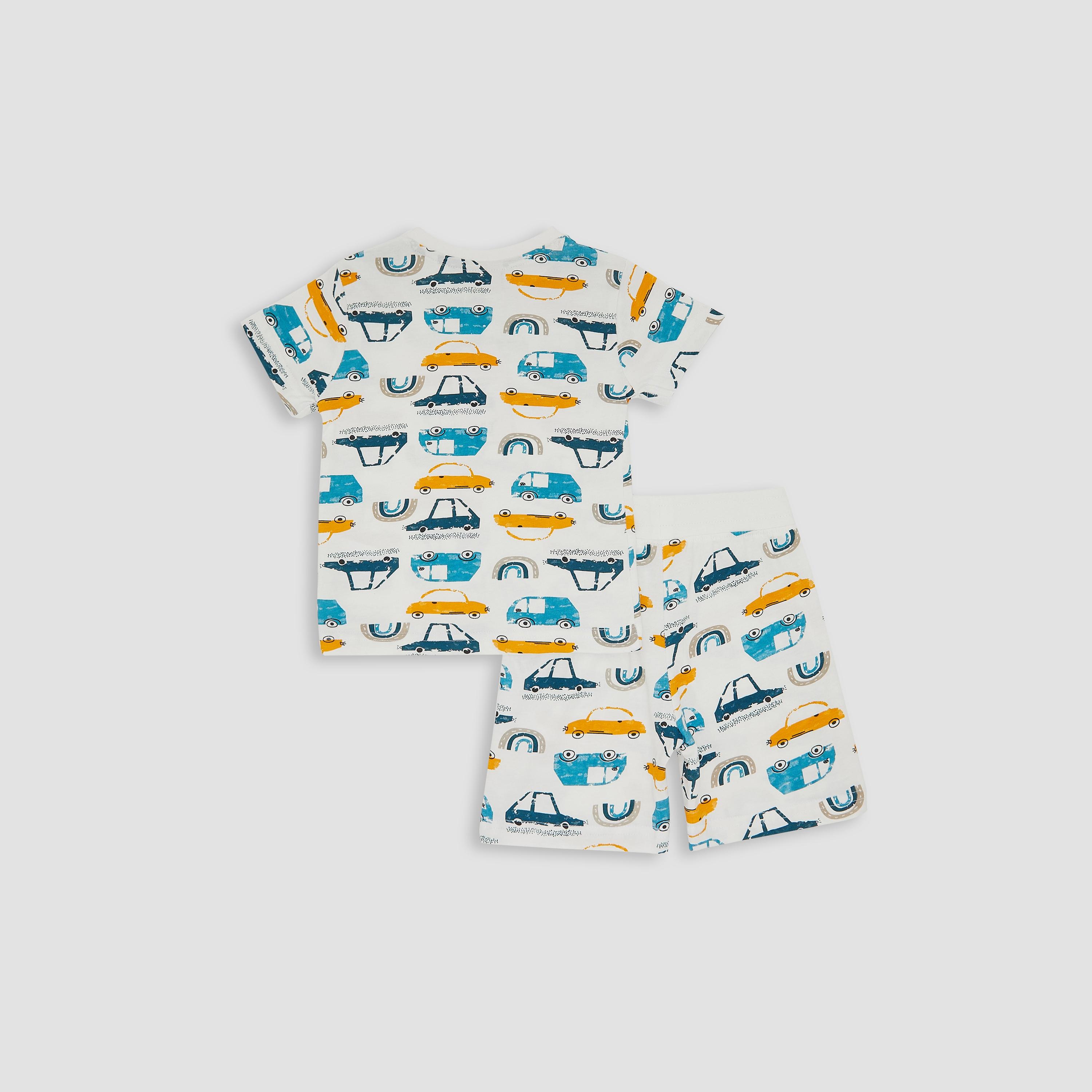 تي شيرت بأكمام قصيرة مطبوع مع شورت من فيكتور اند جين-baby-boys-clothing-setsandcoords-image-2