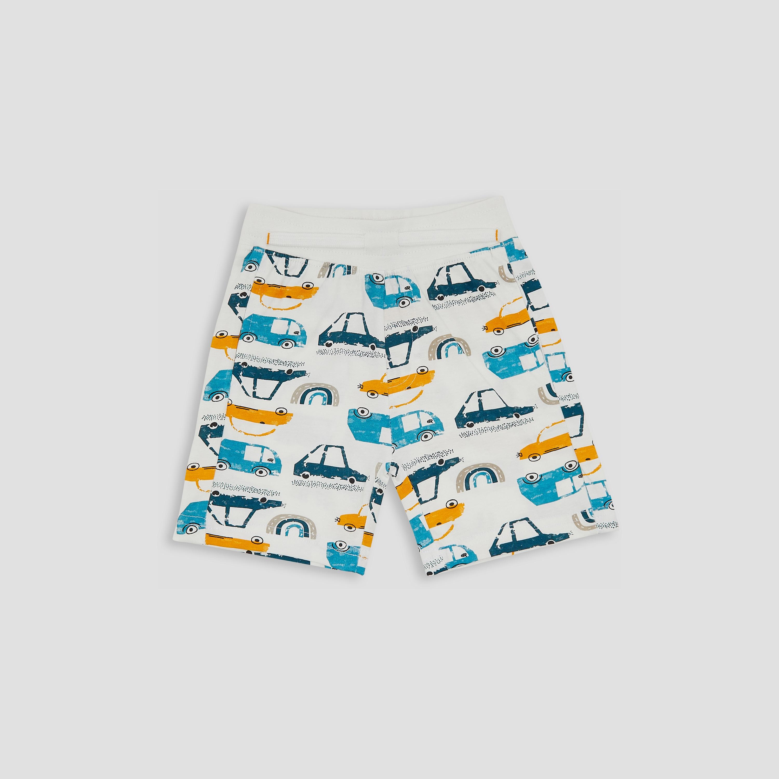 تي شيرت بأكمام قصيرة مطبوع مع شورت من فيكتور اند جين-baby-boys-clothing-setsandcoords-image-4