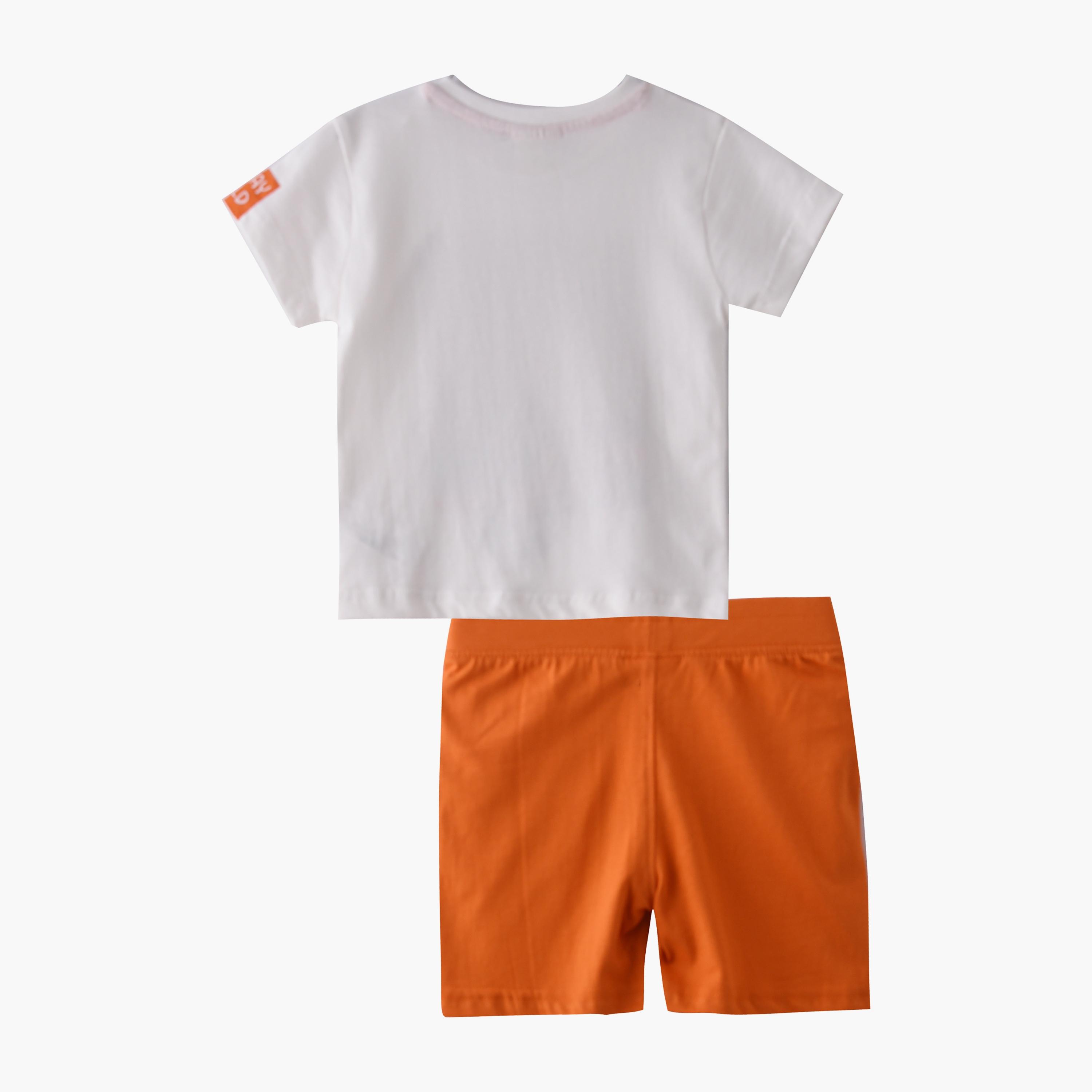 Victor and Jane Printed Short Sleeves T-Shirt & Shorts Set-baby-boys-clothing-setsandcoords-image-2