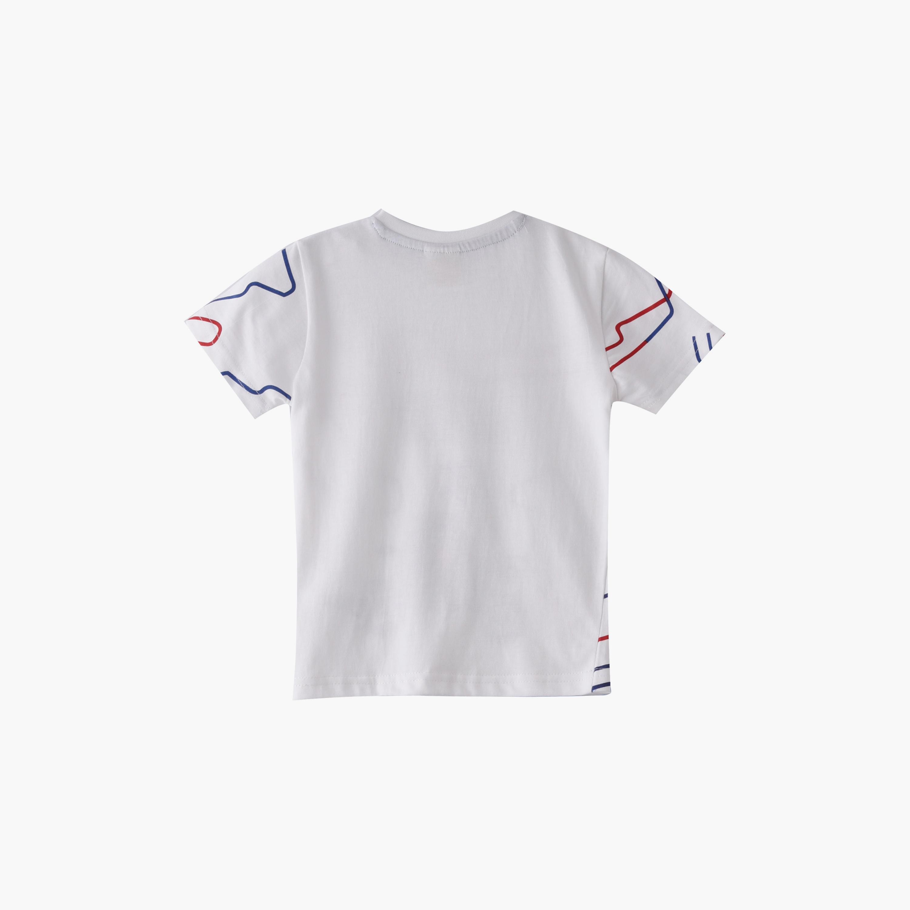 Victor and Jane Sports Racing Printed Short Sleeves T-Shirt & Shorts Set-baby-boys-clothing-setsandcoords-image-4