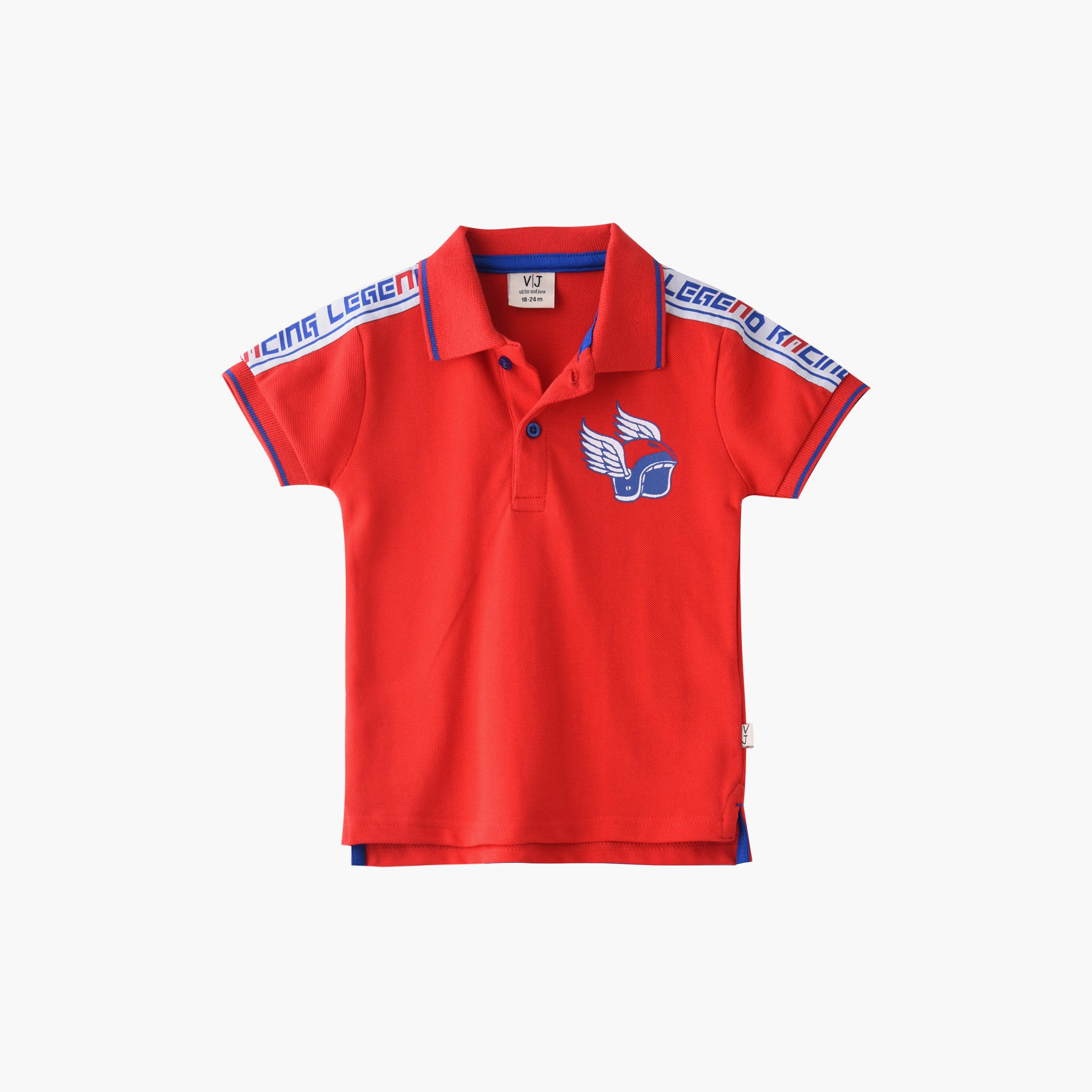 Victor and Jane Classic Polo Printed Short Sleeves T-Shirt & Shorts Set-baby-boys-clothing-setsandcoords-image-2