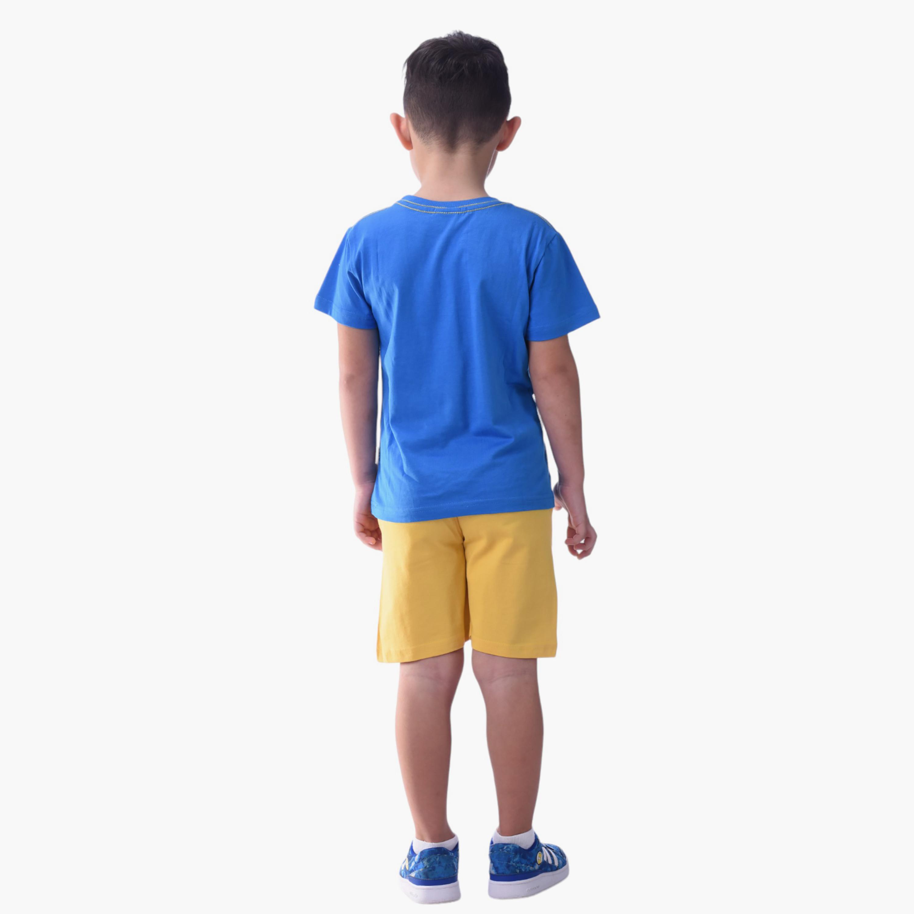 Victor and Jane 2-Piece Time to Shine Printed 100% Cotton T-Shirt & Shorts Set-boys-clothing-setsandcoords-image-2