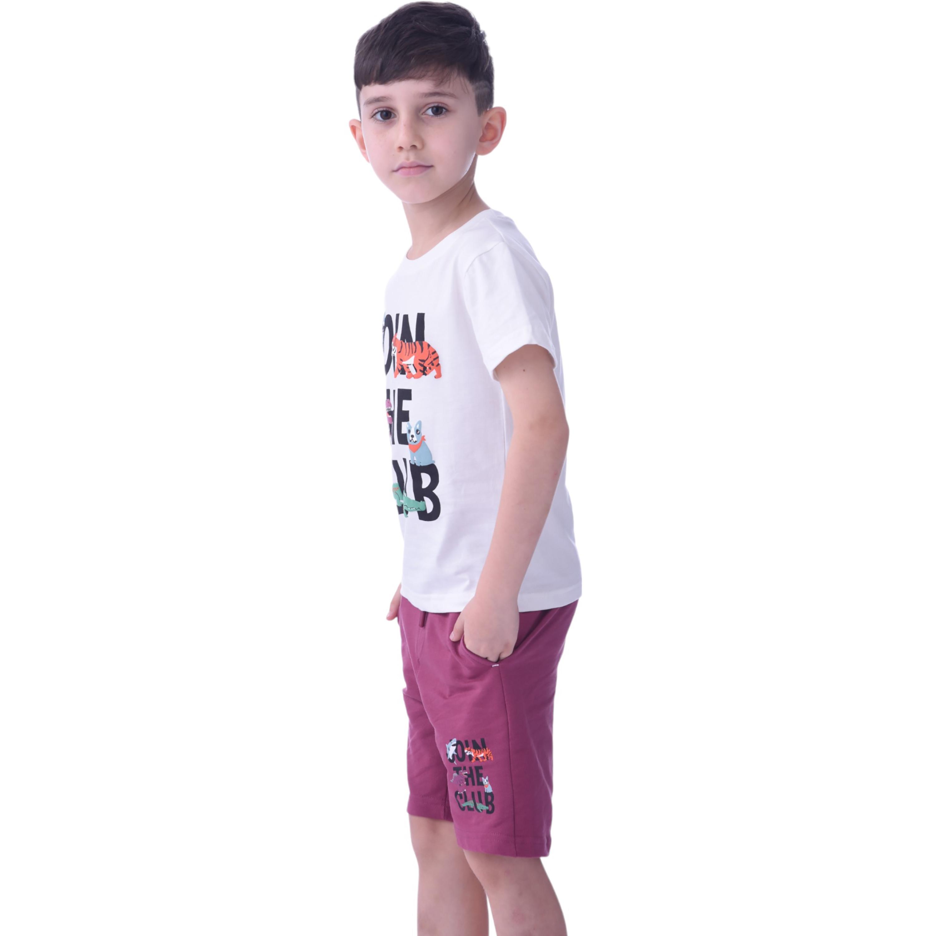 Victor and Jane Join The Club Printed Short Sleeves T-Shirt & Shorts Set-baby-boys-clothing-setsandcoords-image-2