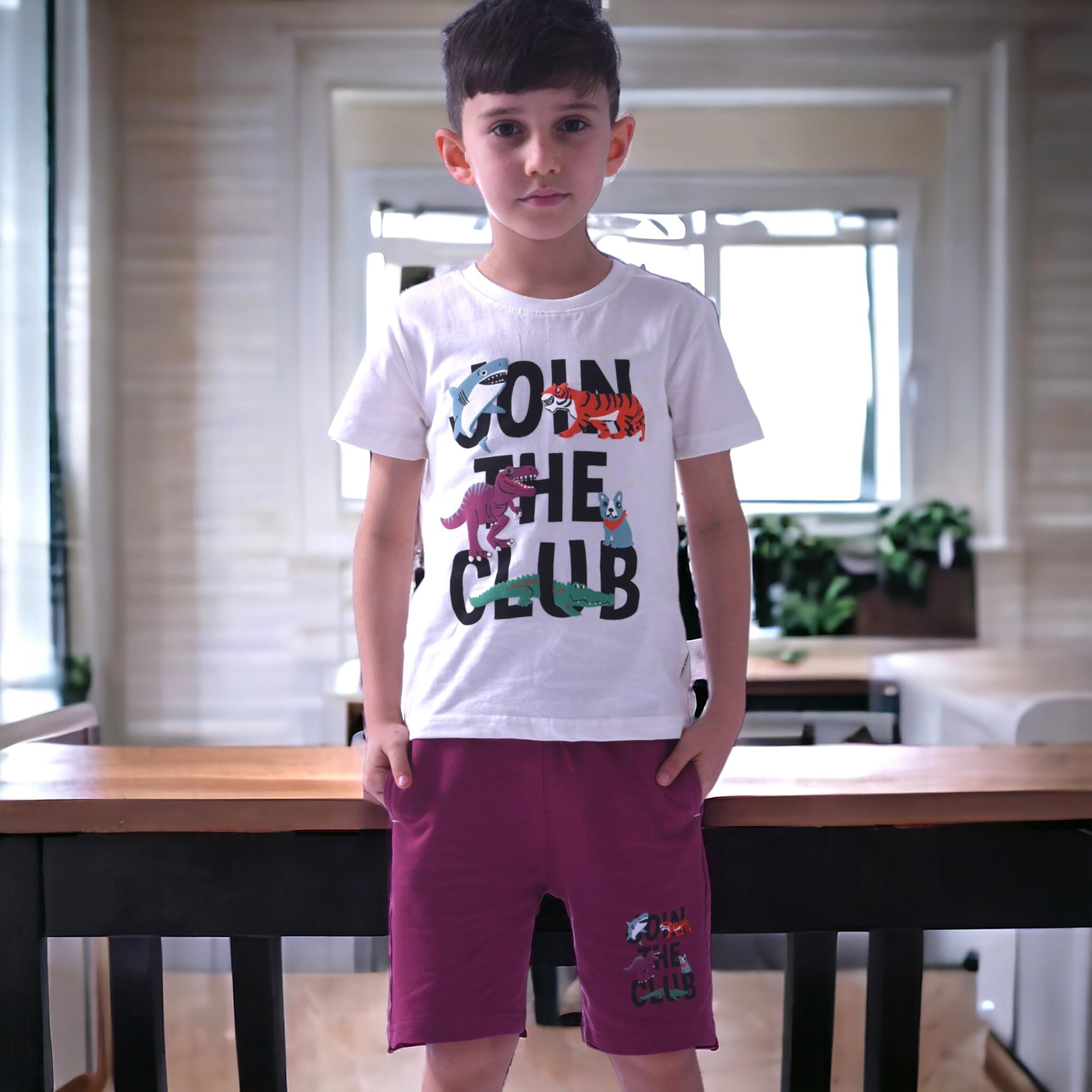 Victor and Jane Join The Club Printed Short Sleeves T-Shirt & Shorts Set-baby-boys-clothing-setsandcoords-image-5