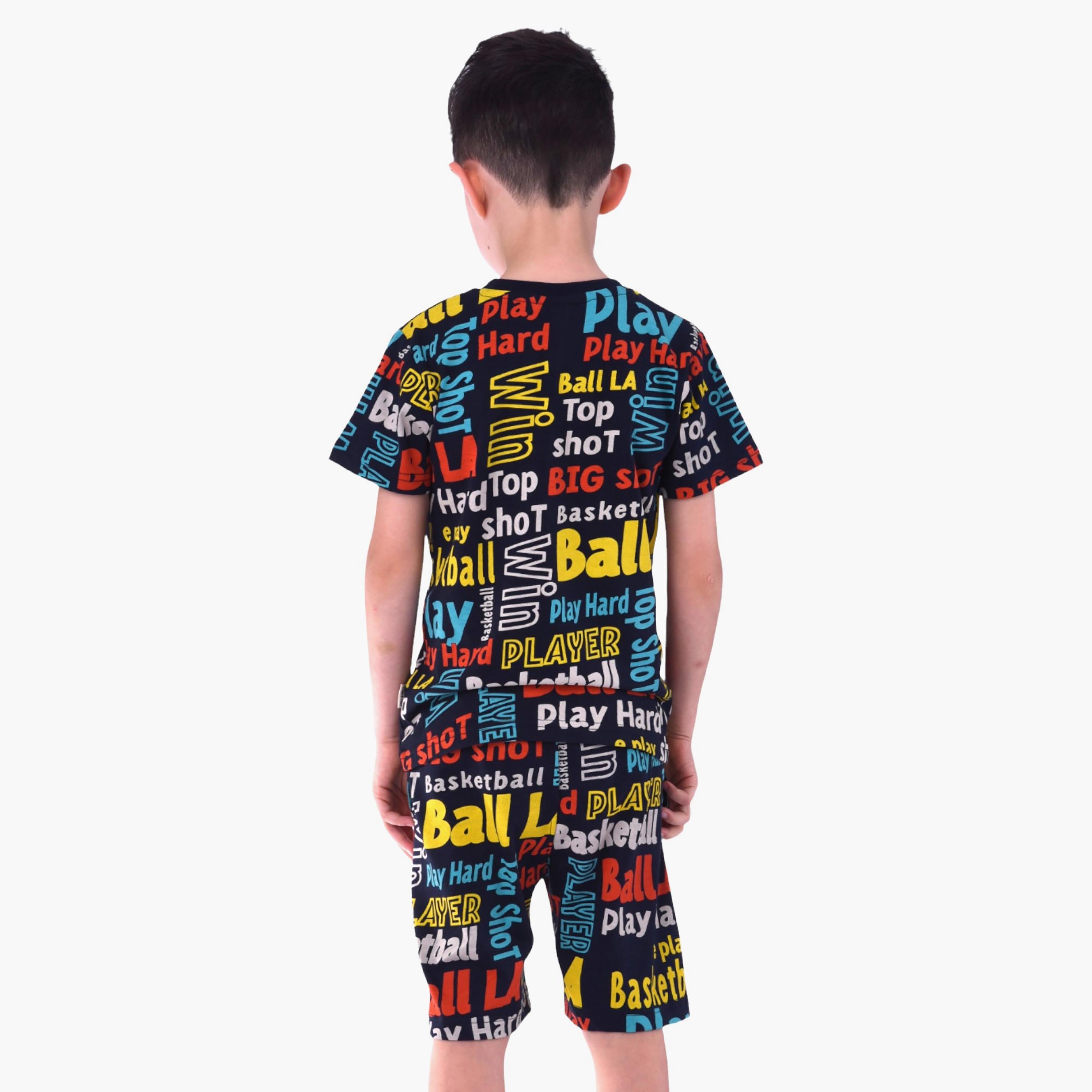 Victor and Jane Printed Short Sleeves T-Shirt & Shorts Set-baby-boys-clothing-setsandcoords-image-3