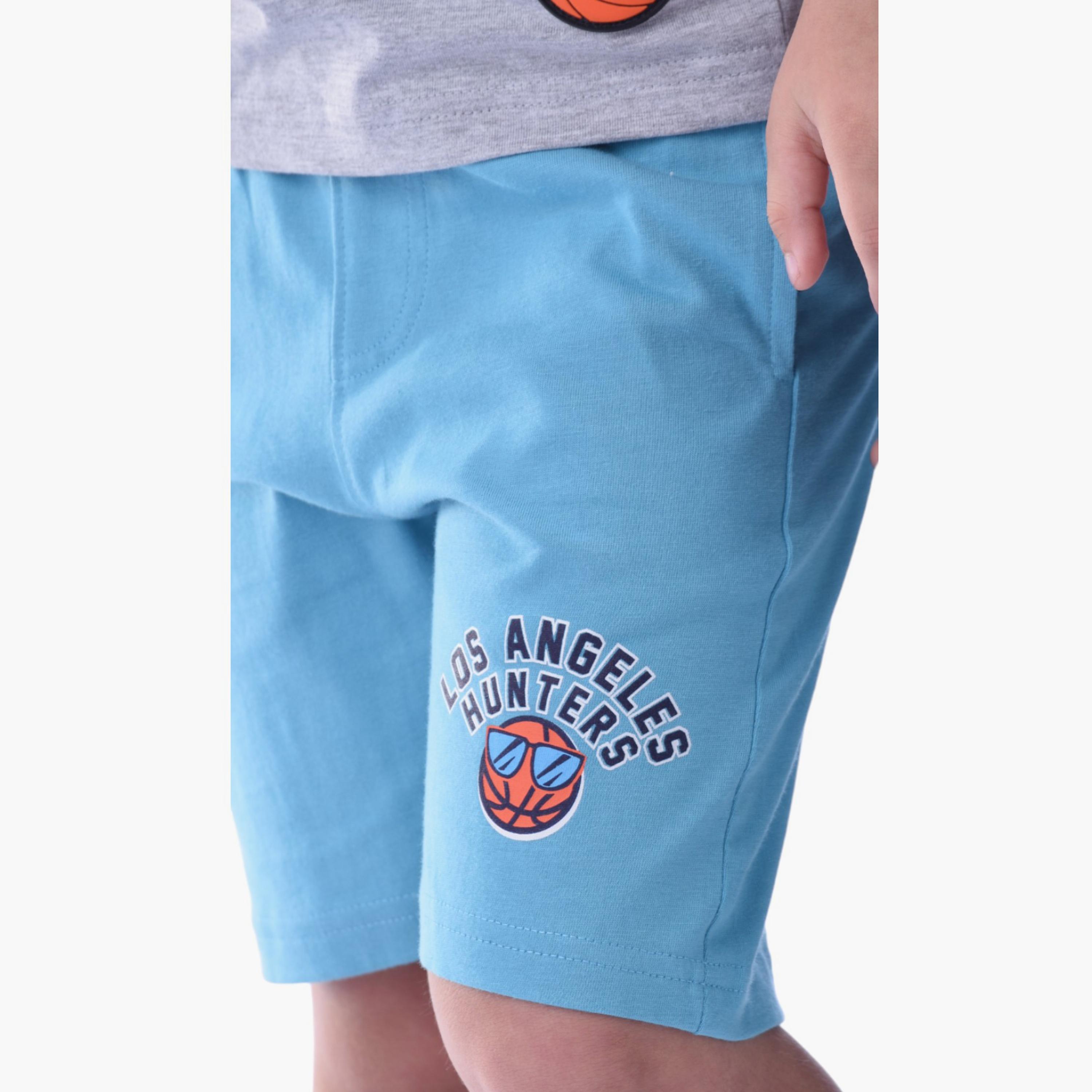 Victor and Jane 2-Piece Printed 100% Cotton T-Shirt & Shorts Set-boys-clothing-setsandcoords-image-4