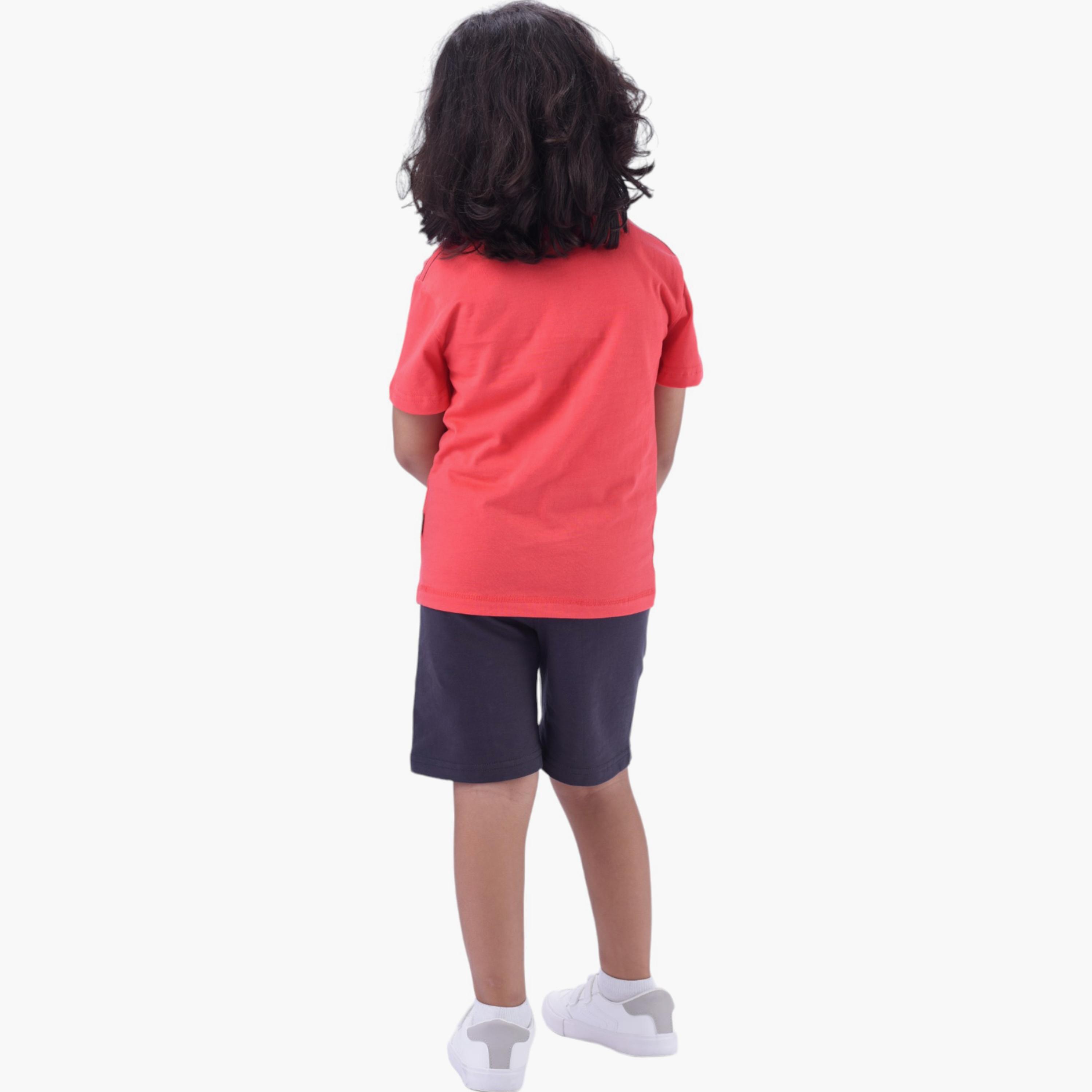 Victor and Jane 2-Piece Printed 100% Cotton T-Shirt & Shorts Set-baby-boys-clothing-setsandcoords-image-2