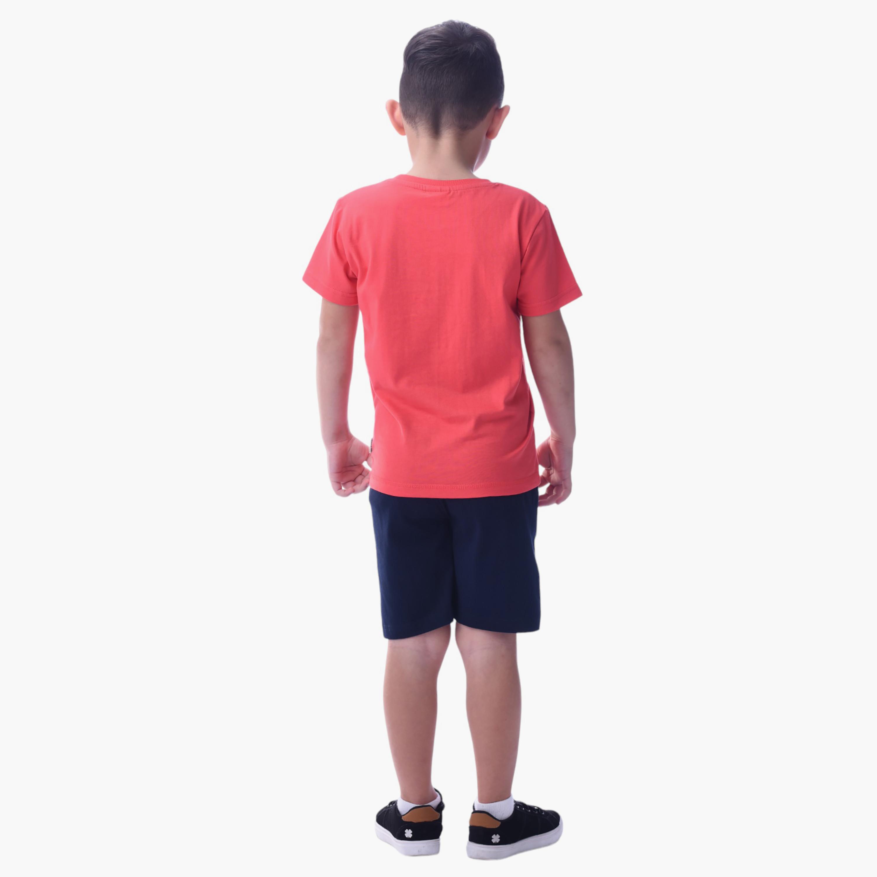 Victor and Jane 2-Piece Printed 100% Cotton T-Shirt & Shorts Set-baby-boys-clothing-setsandcoords-image-2