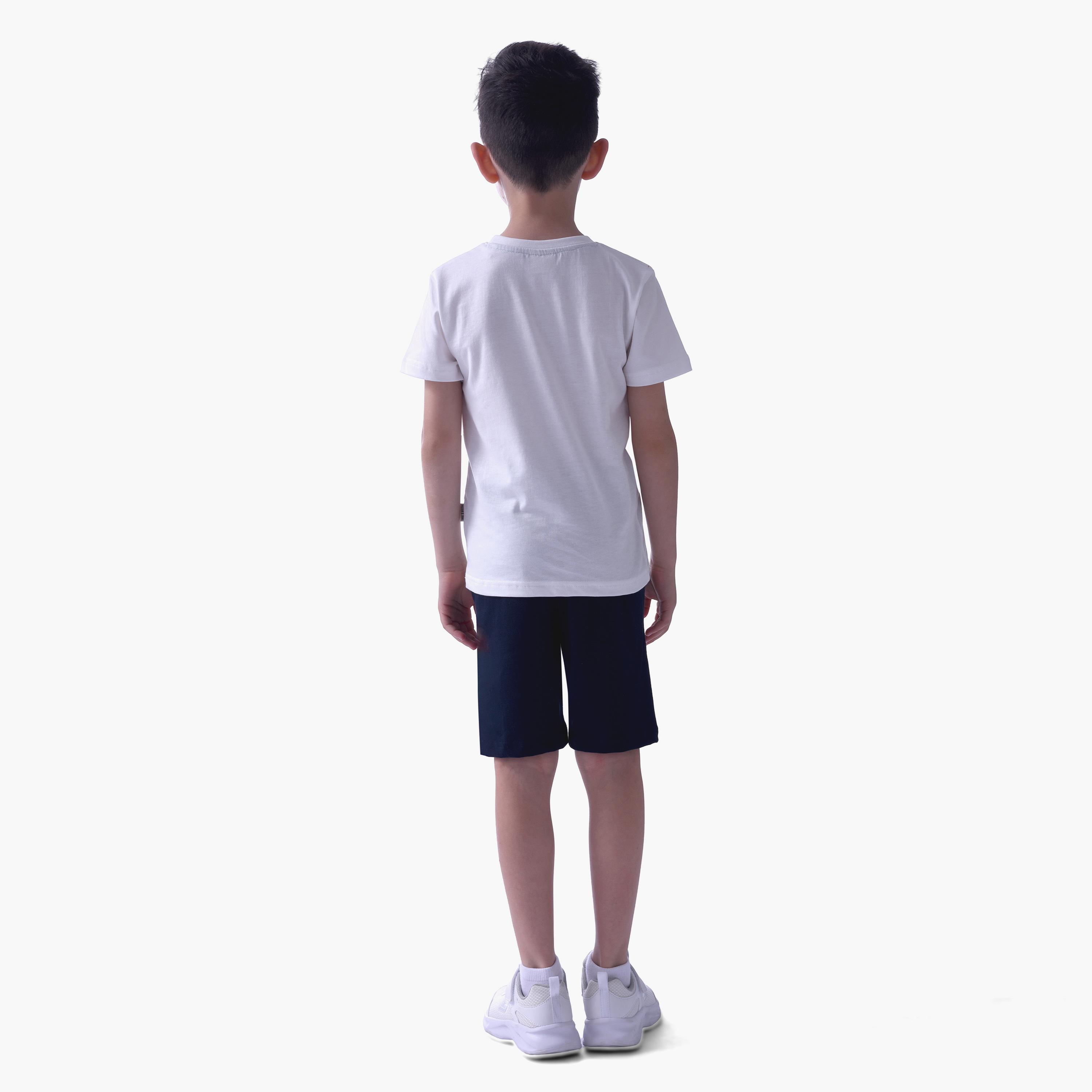 Victor and Jane Sailing Printed Short Sleeves T-Shirt & Shorts Set-baby-boys-clothing-setsandcoords-image-4
