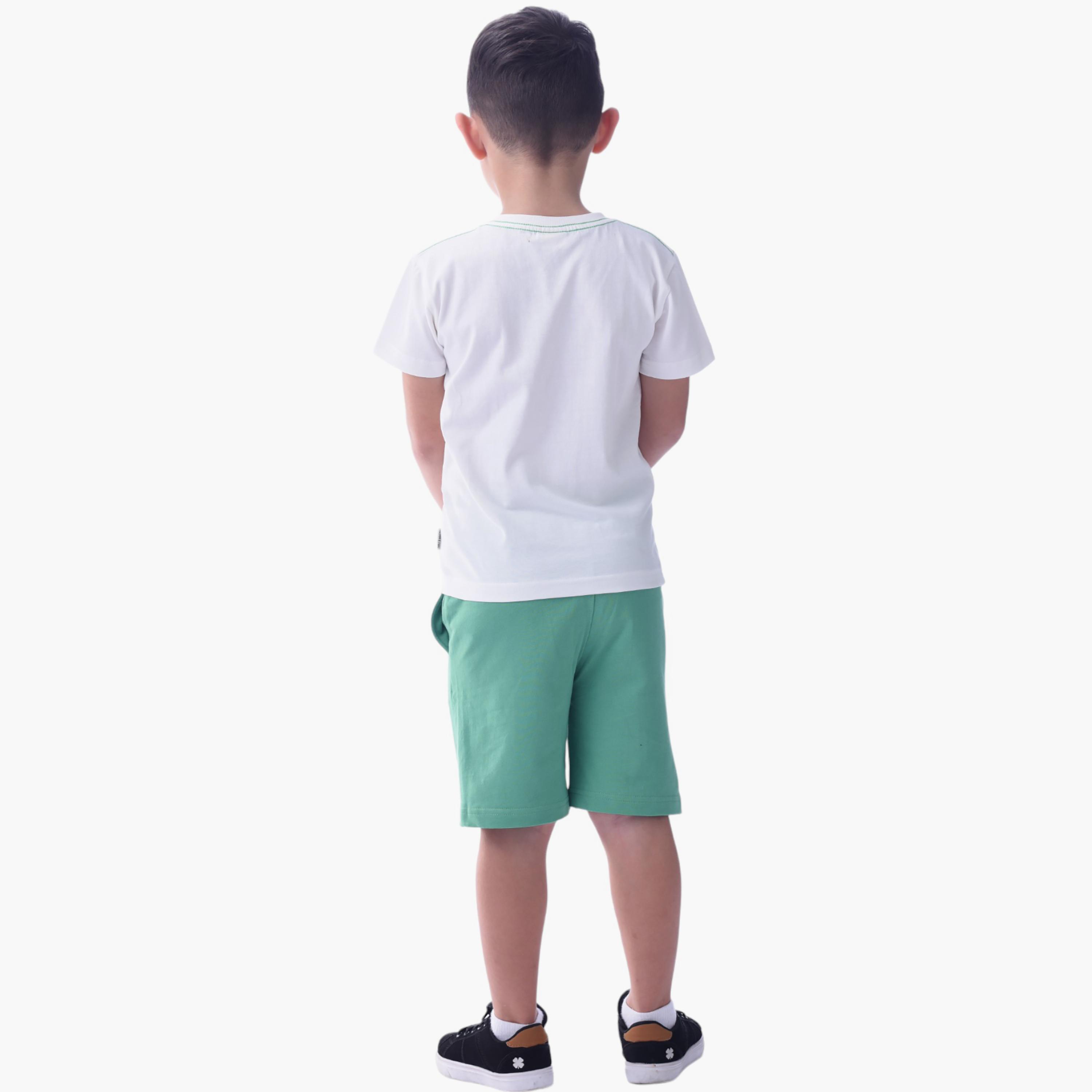 Victor and Jane 2-Piece Printed 100% Cotton T-Shirt & Shorts Set-boys-clothing-setsandcoords-image-2
