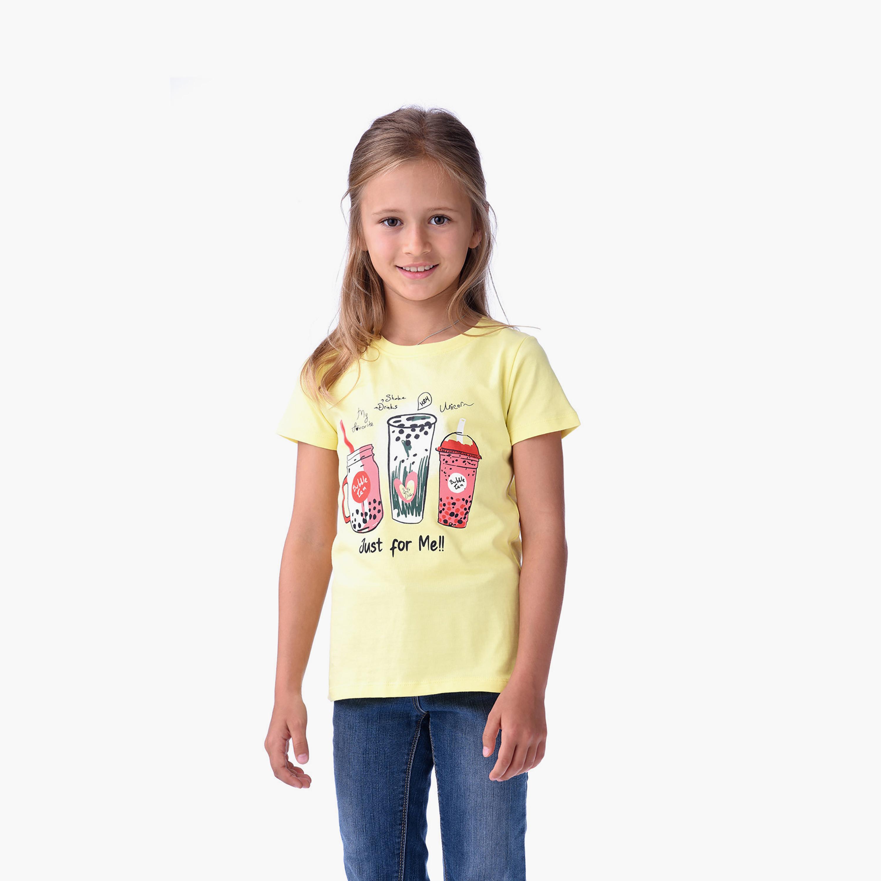 Victor and Jane Printed Short Sleeves T-Shirt-girls-clothing-tshirts-image-4