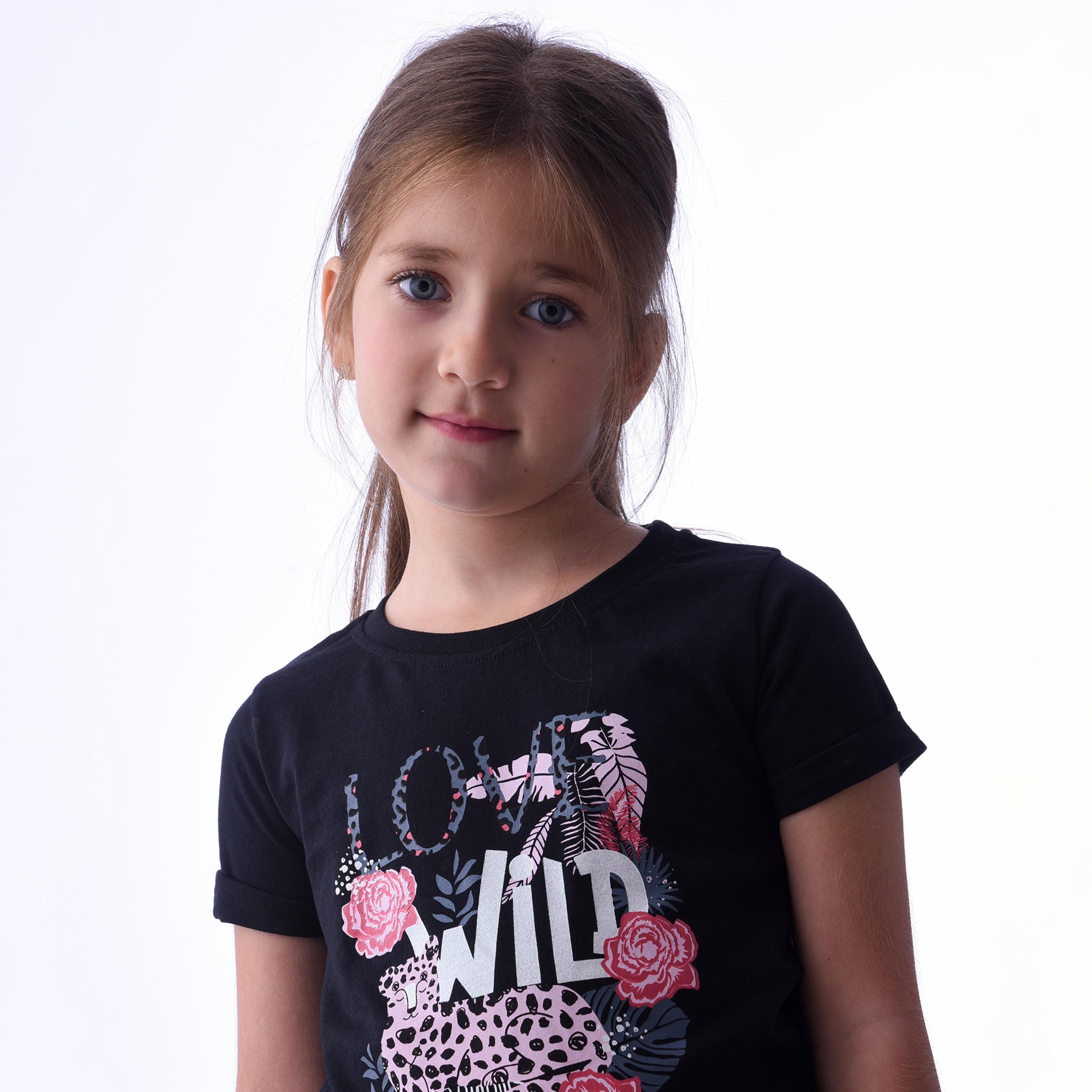 تيشيرت بأكمام قصيرة وطبعات مع شورت من فيكتور اند جين-baby-girls-clothing-setsandcoords-image-4