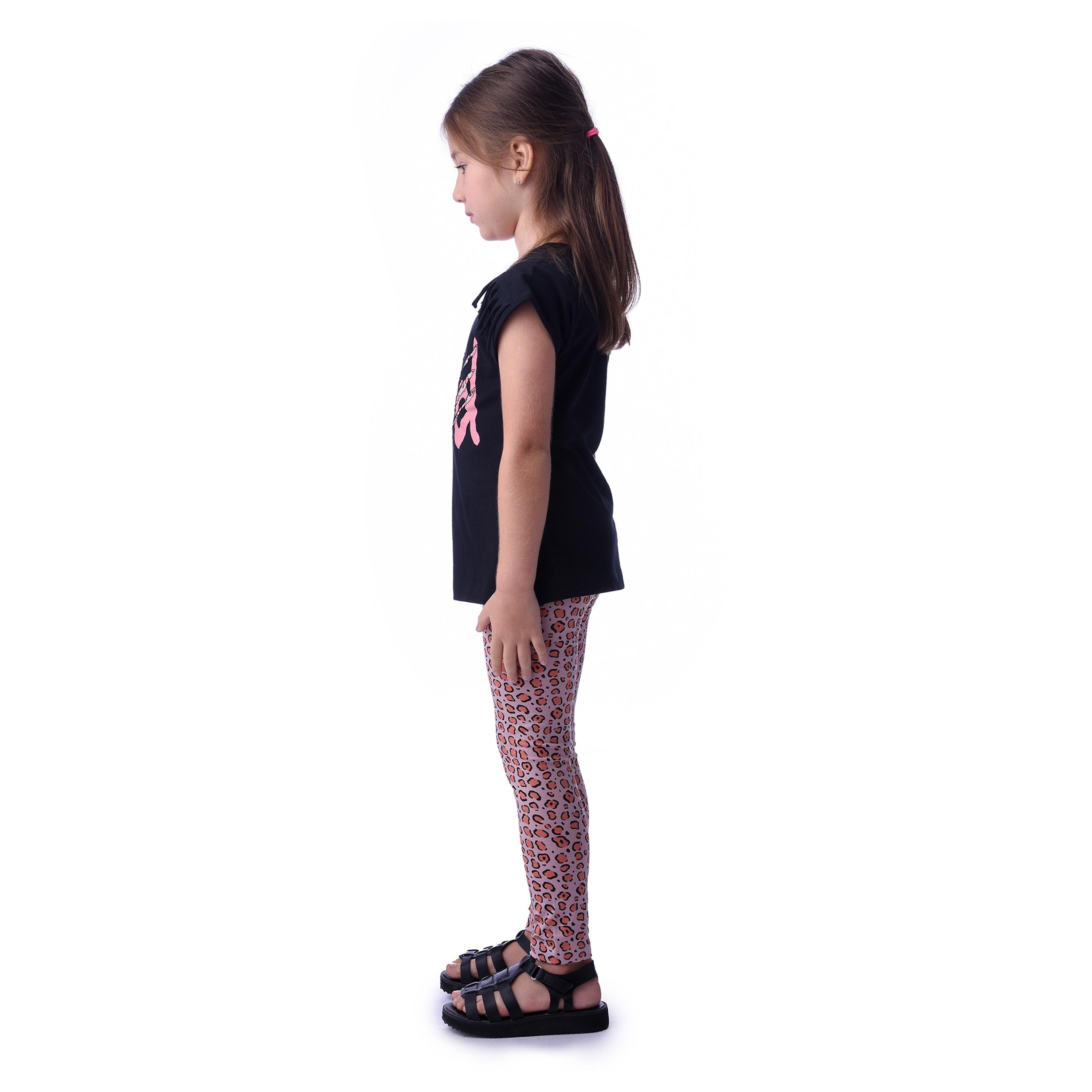 تي شيرت مطبوع بأكمام قصيرة مع بنطال ضيق من فيكتور اند جين-baby-girls-clothing-setsandcoords-image-3