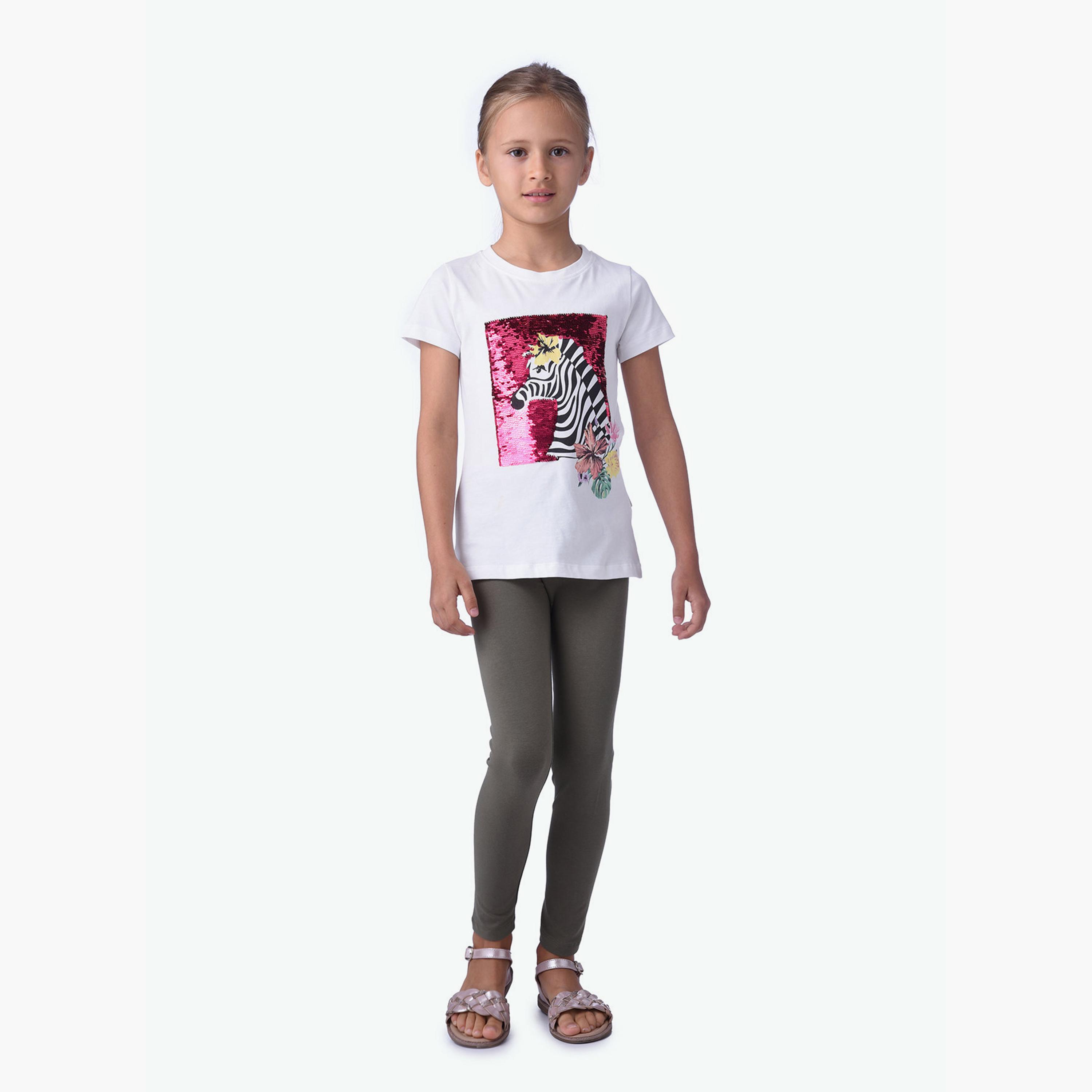 Victor and Jane Printed Short Sleeves T-Shirt with Leggings-baby-girls-clothing-setsandcoords-image-2
