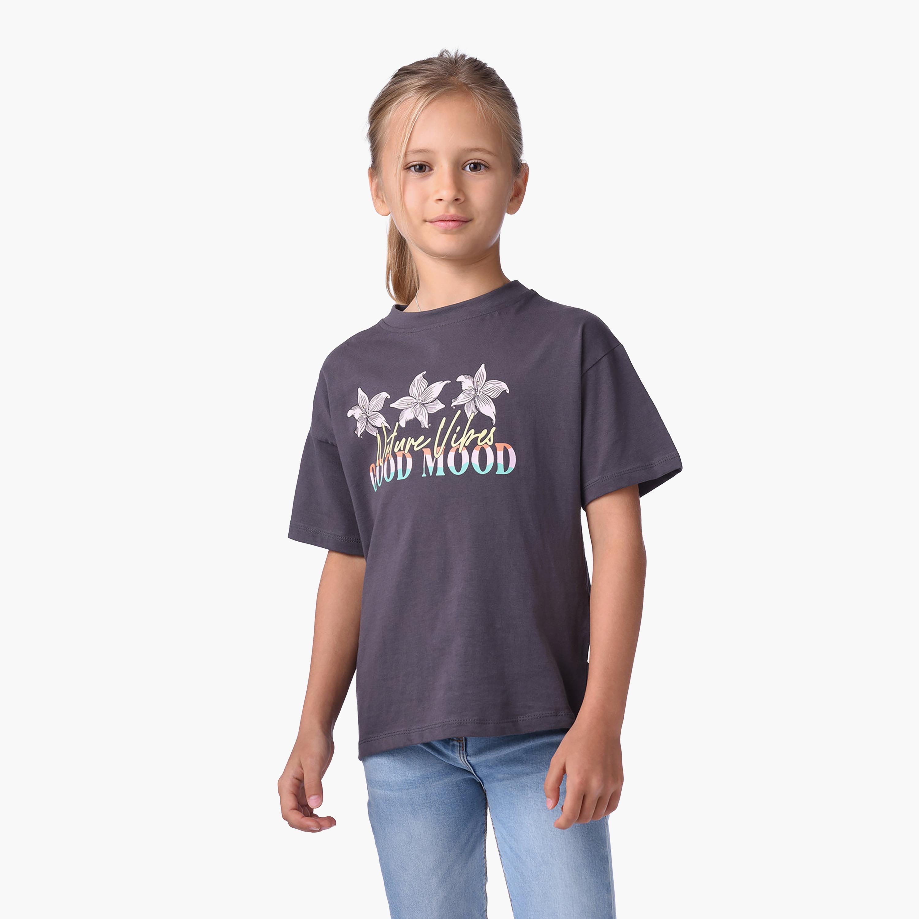 Victor and Jane Printed Short Sleeves T-Shirt-girls-clothing-tshirts-image-1