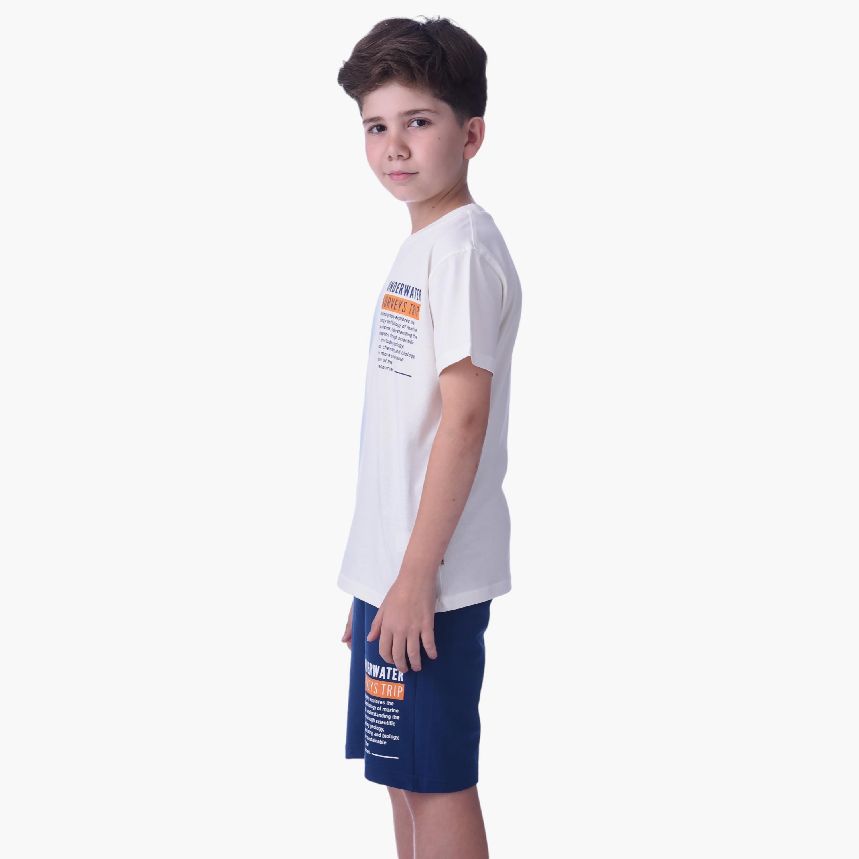 Victor and Jane Underwater Printed Short Sleeves T-Shirt & Shorts Set-boys-clothing-setsandcoords-image-2