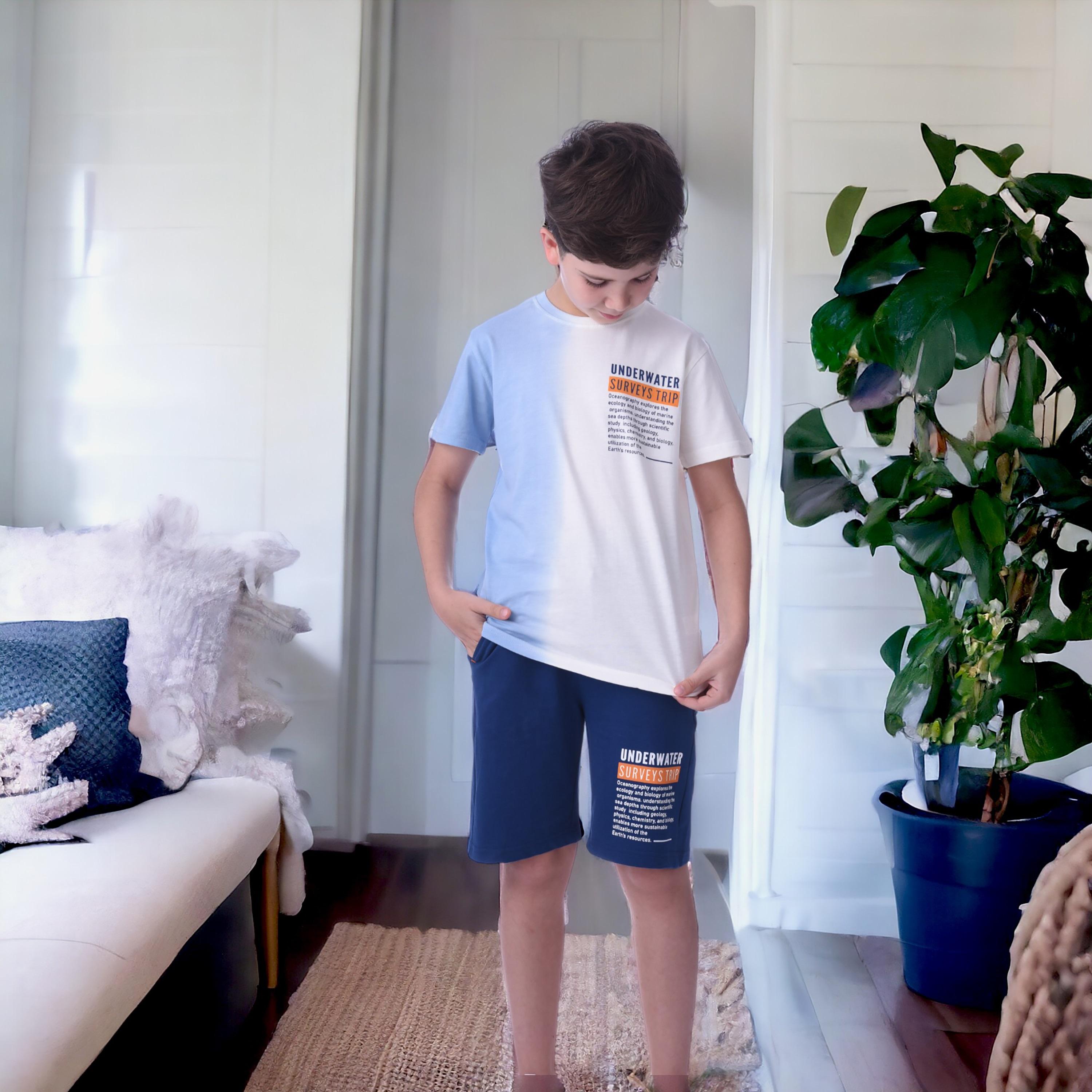 Victor and Jane Underwater Printed Short Sleeves T-Shirt & Shorts Set-boys-clothing-setsandcoords-image-4