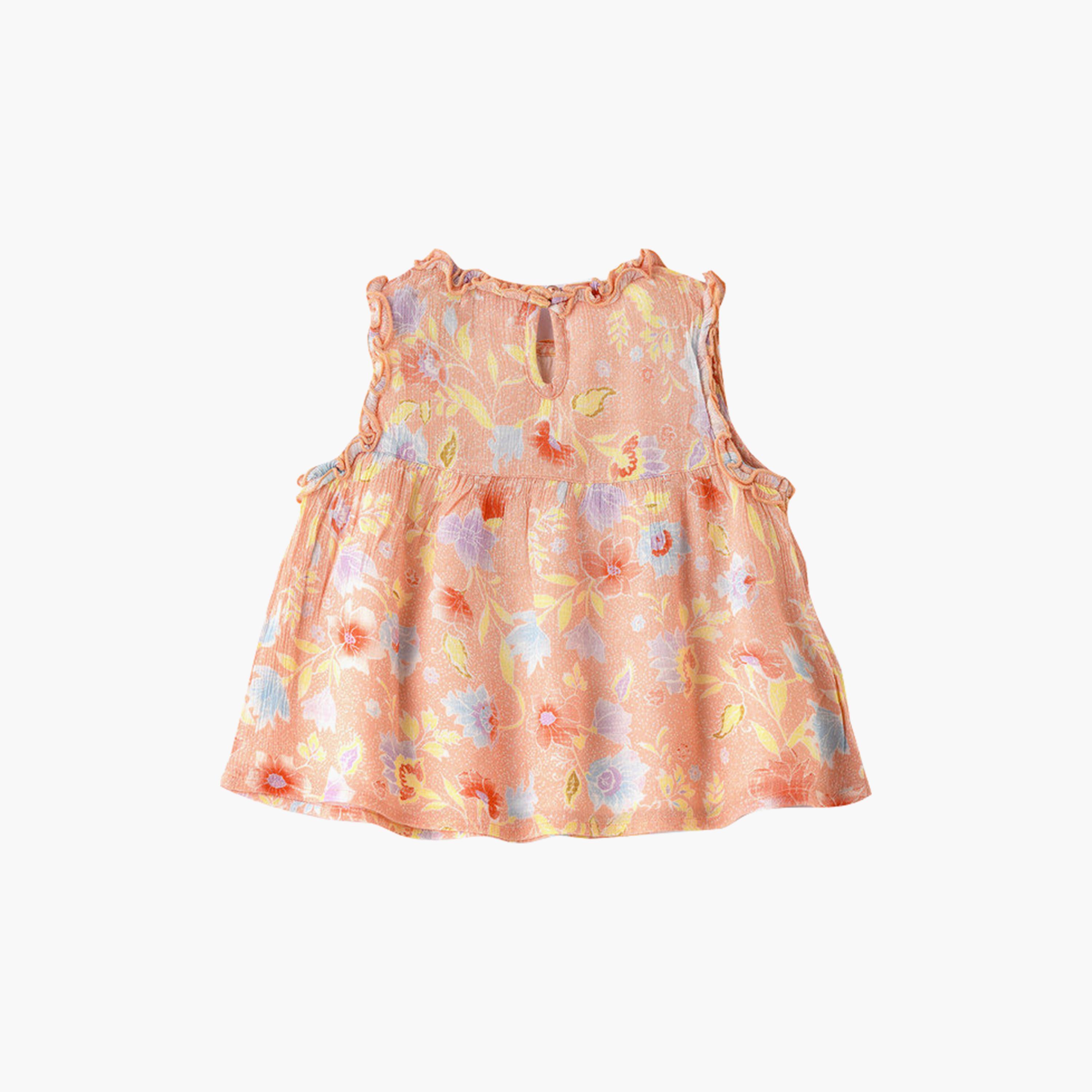 UniqKidz Viscose Sleeveless Floral Top-baby-girls-clothing-blousesandshirts-image-2