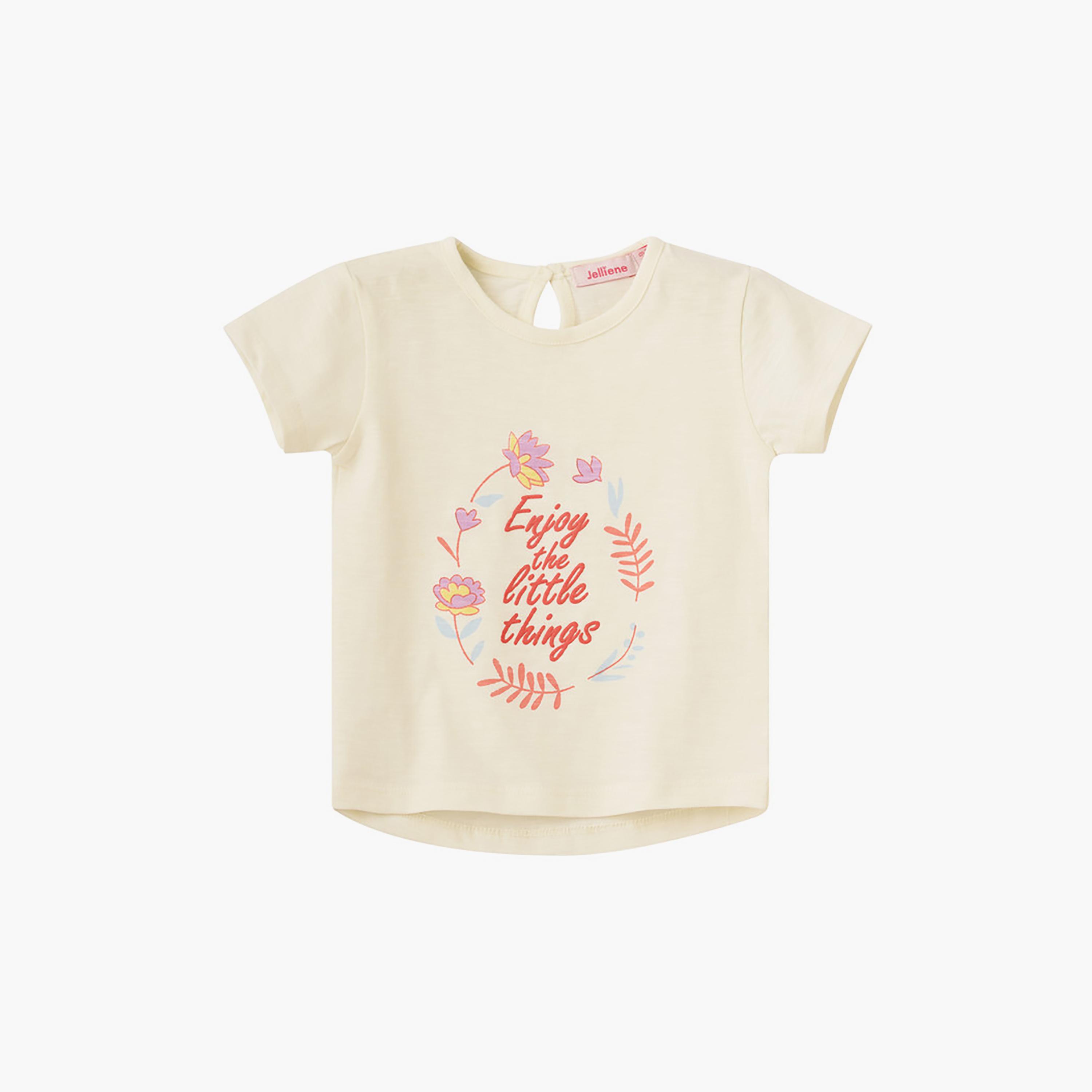 UniqKidz Short Sleeves Slogan Printed Top-girls-clothing-blousesandshirts-image-1