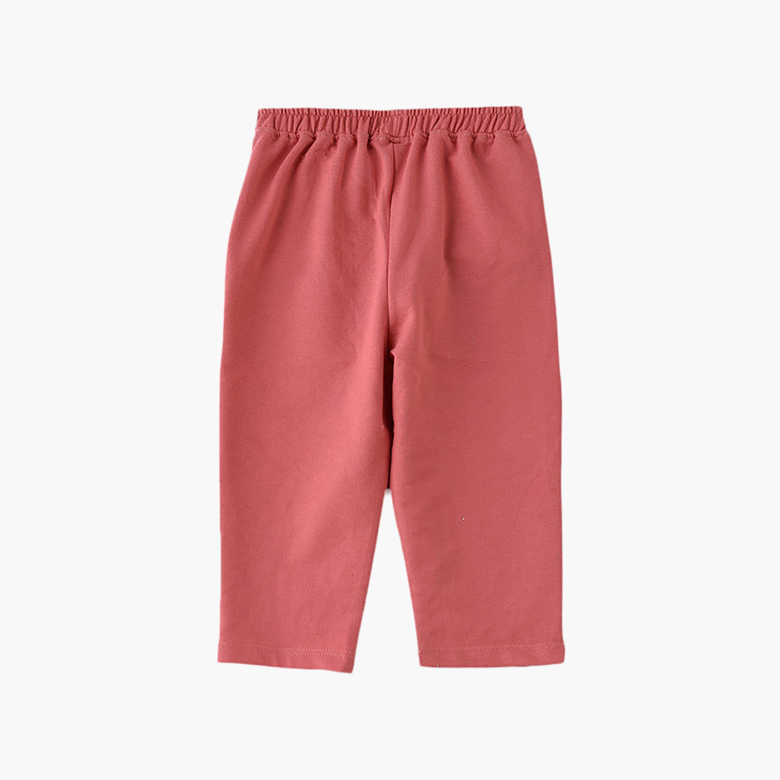 UniqKidz Cotton Floral Embroidered Elasticated Pants-baby-girls-clothing-bottoms-joggersandtrackpants-image-2