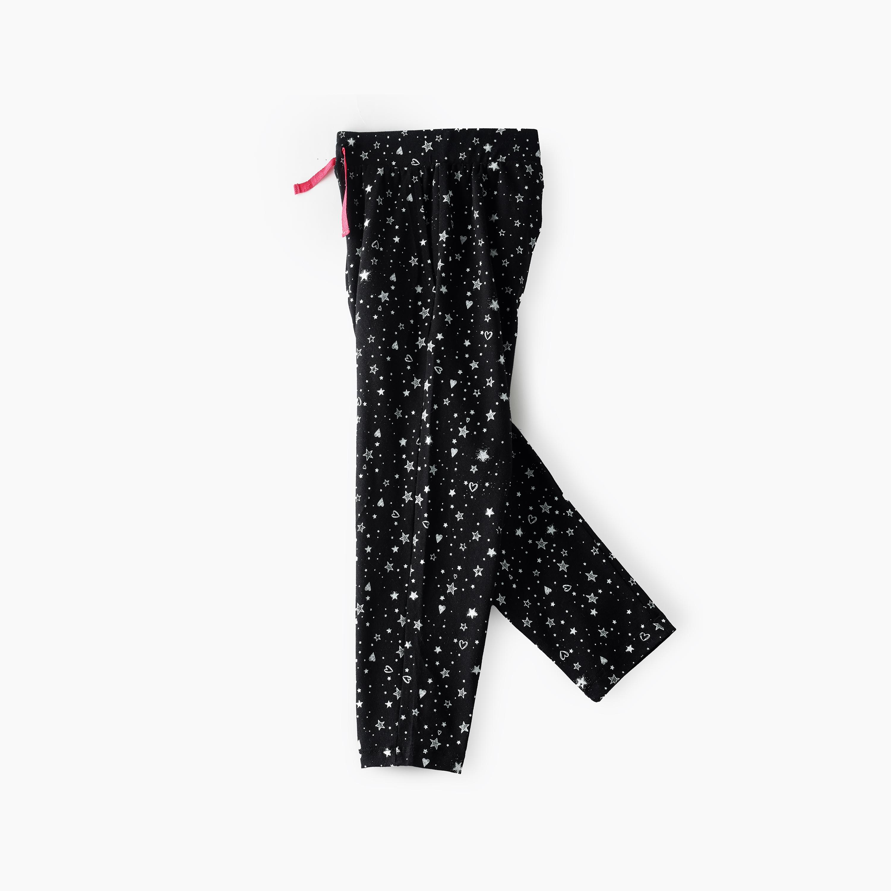UniqKidz All Over Printed Knitted Sweat Pants for Girls-girls-clothing-bottoms-trousers-image-2