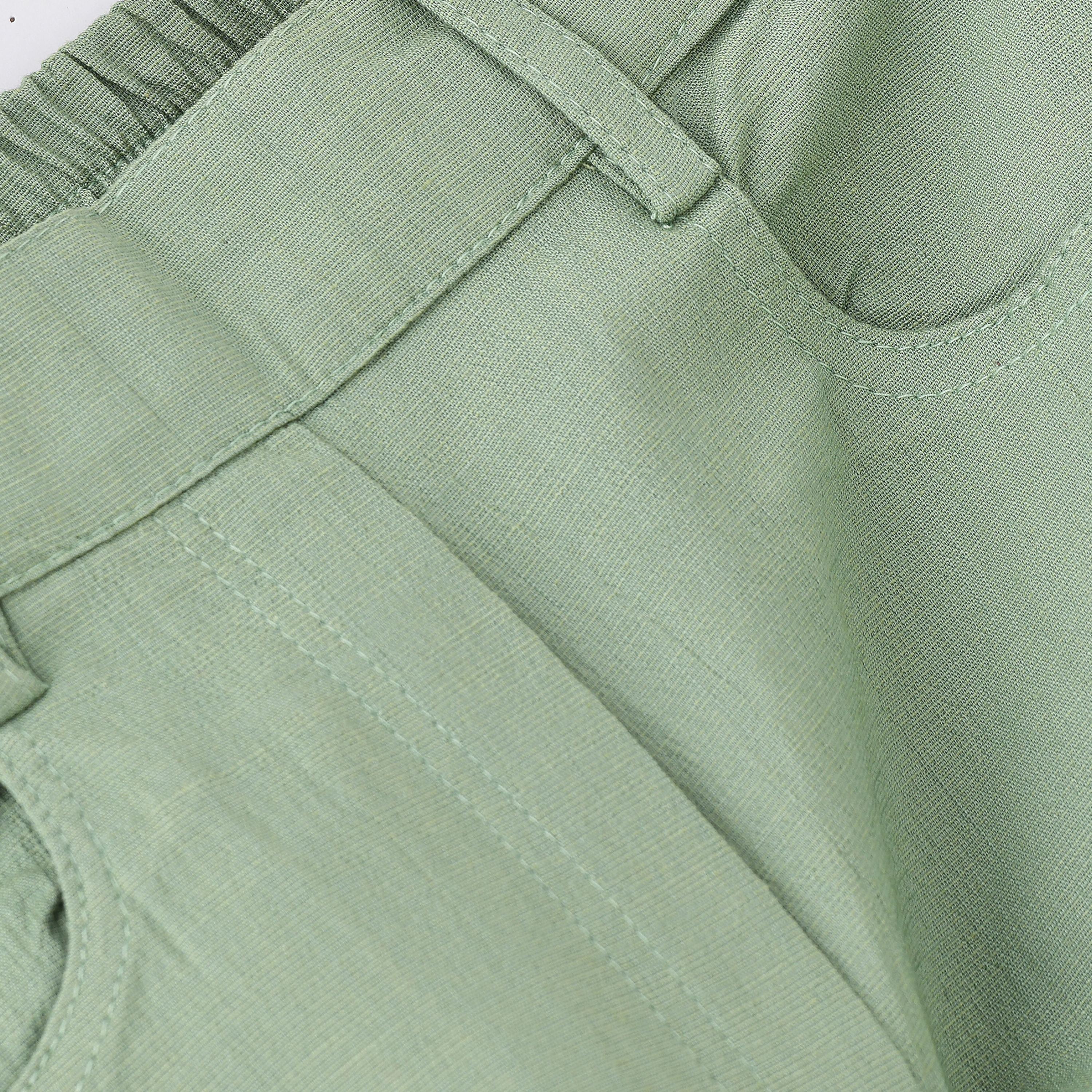 بنطال مطاطي سادة من يونيك كيدز-baby-girls-clothing-bottoms-trousers-image-1