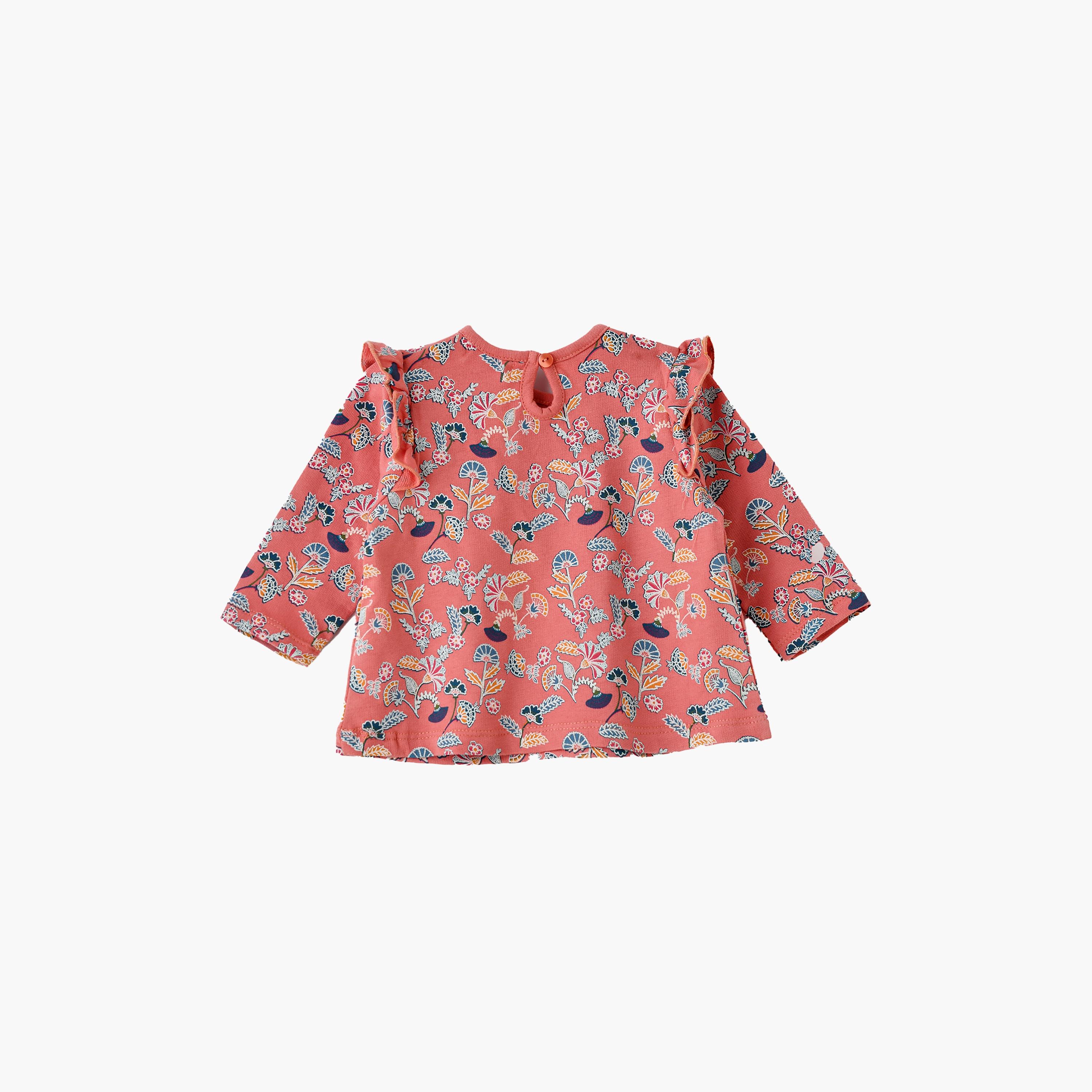 UniqKidz Floral Printed Long Sleeves Top-baby-girls-clothing-tshirts-image-2