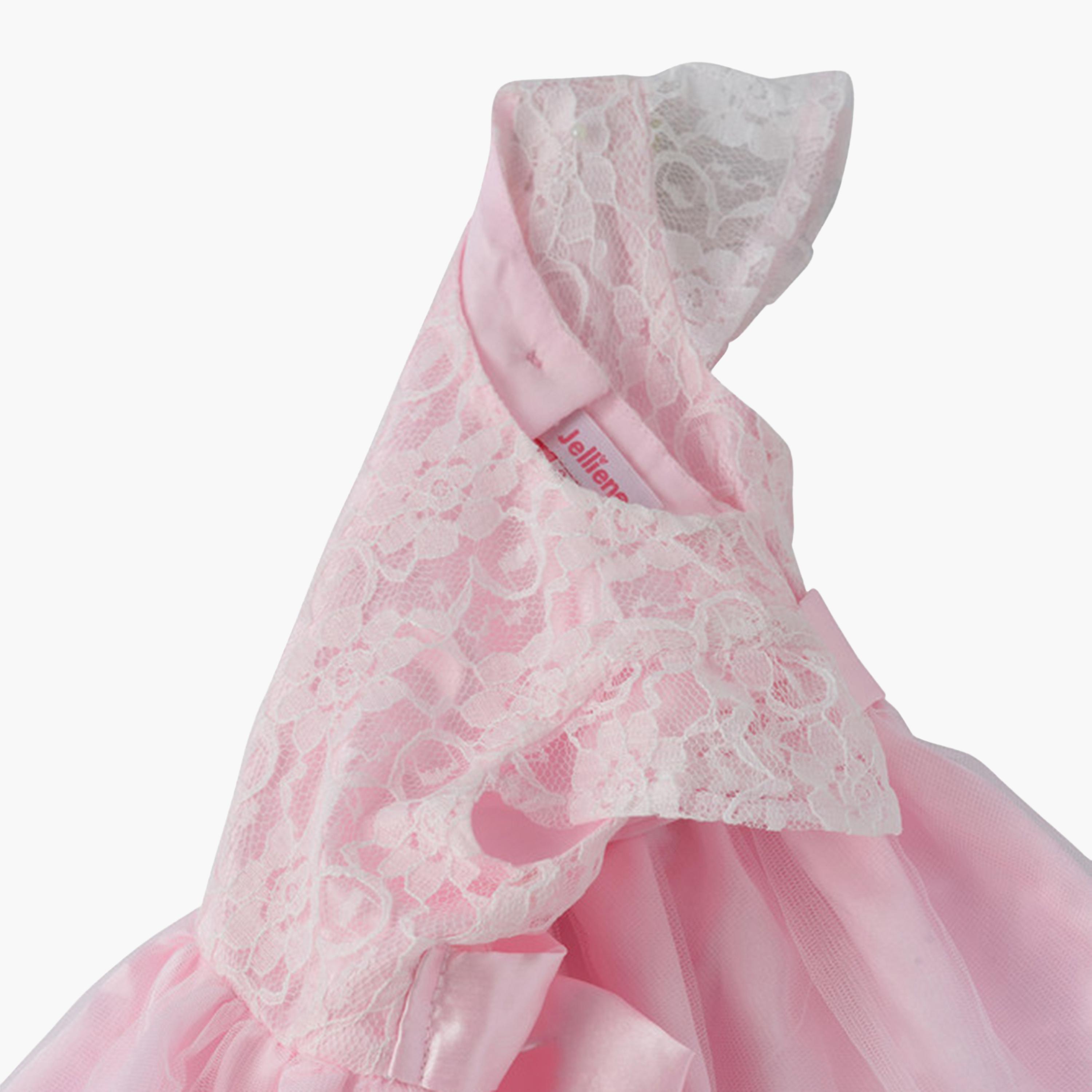 فستان قطن بأكمام قصيرة جداً (كاب) وبقوام بارز بنقشة زهور من يونيكيدز-baby-girls-clothing-dressesandjumpsuits-image-4