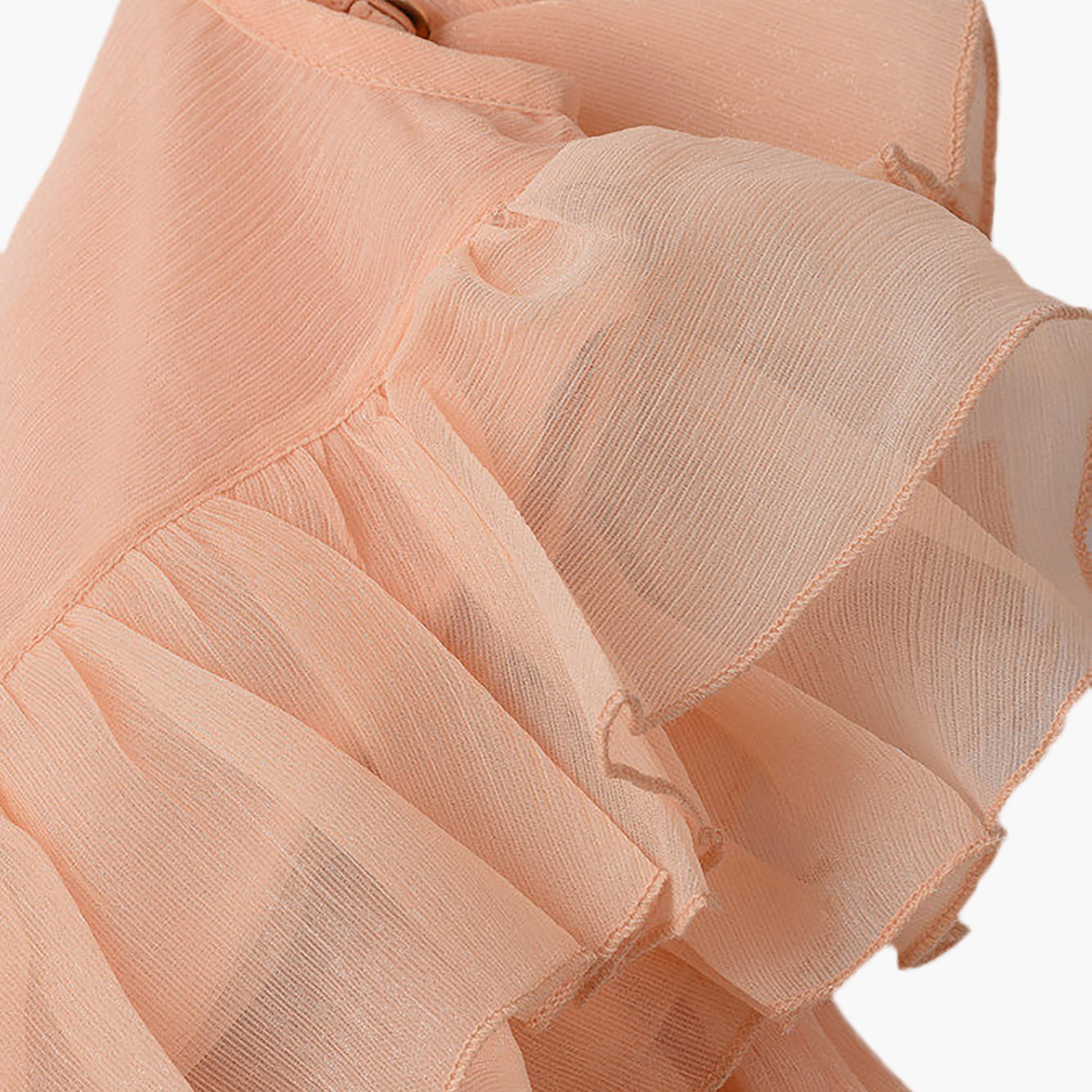 UniqKidz Cotton Solid Ruffled Sleeves Dress-baby-girls-clothing-dressesandjumpsuits-image-3